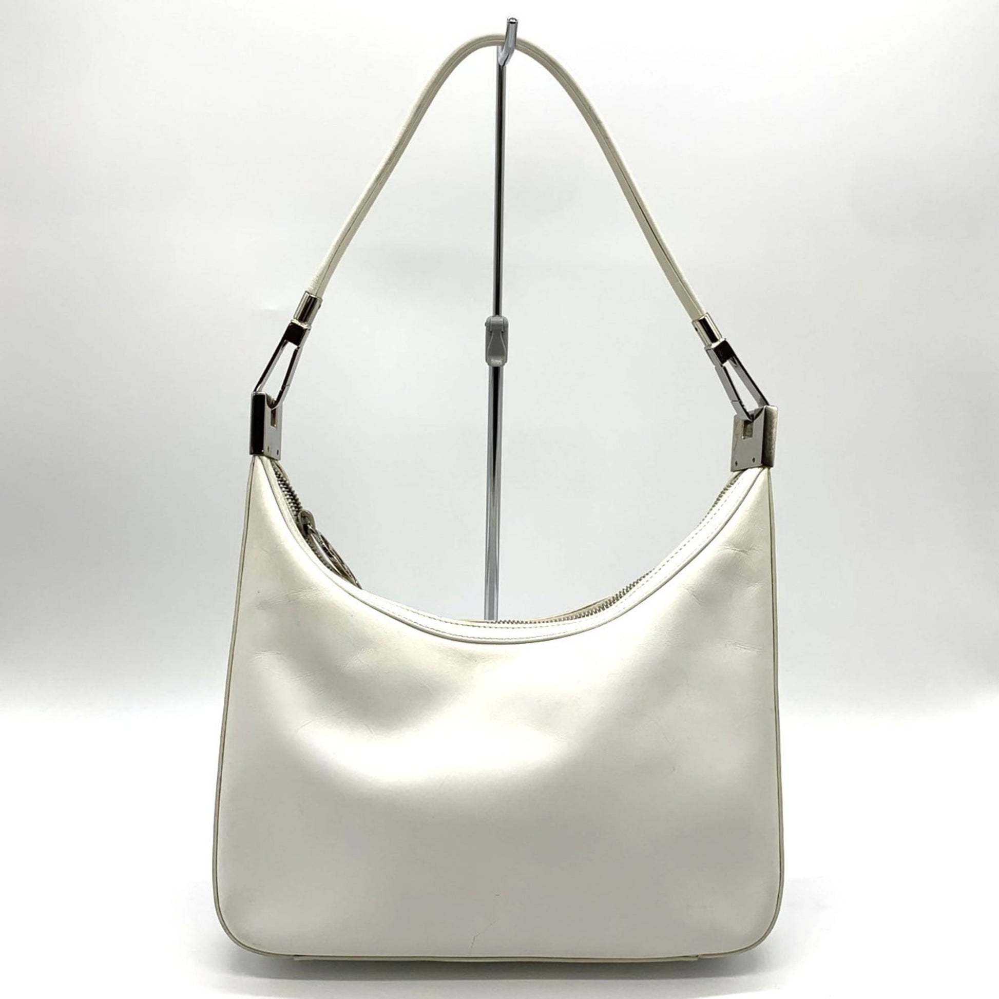 Gucci White Leather Shoulder Bag