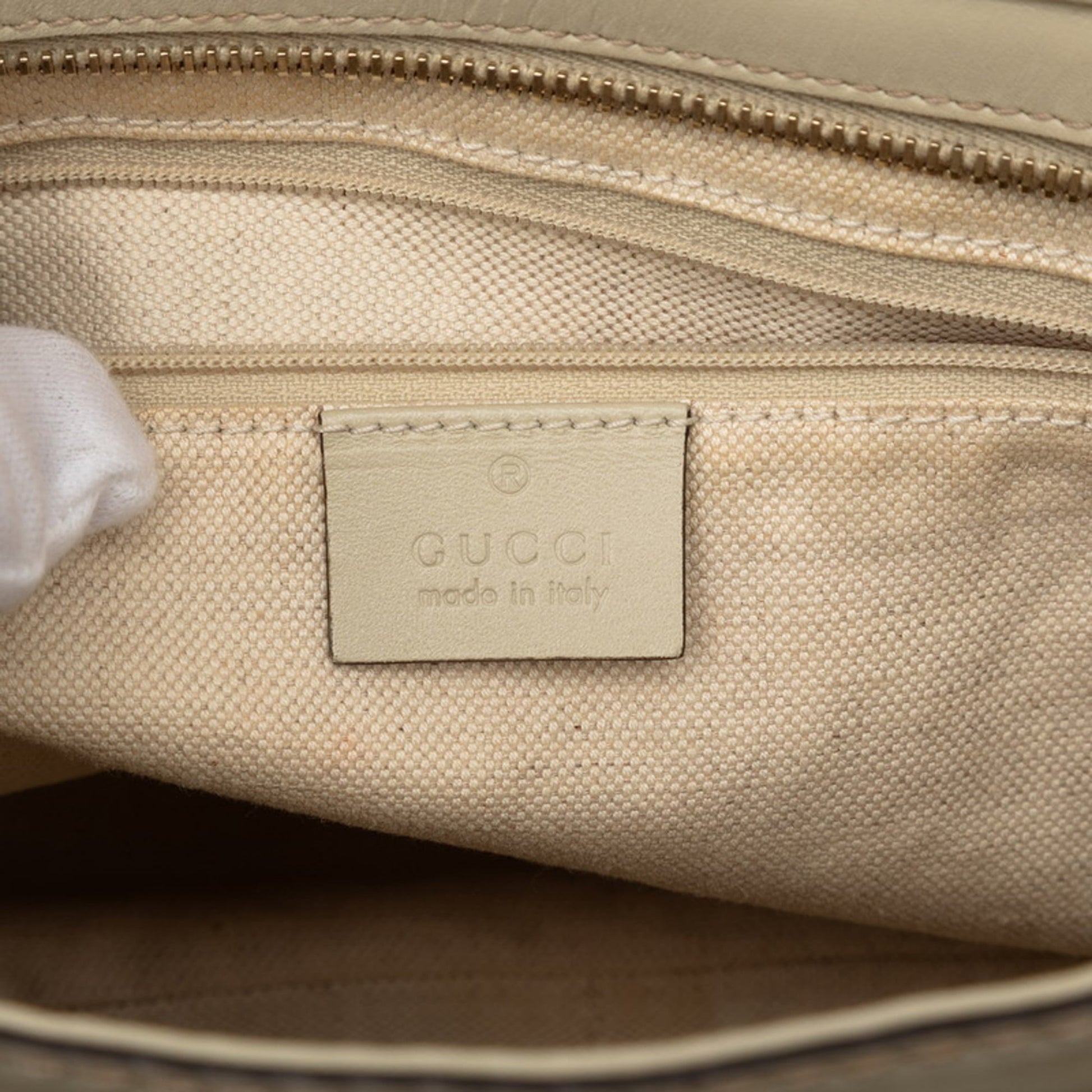 Gucci Beige Gg Canvas Shoulder Bag