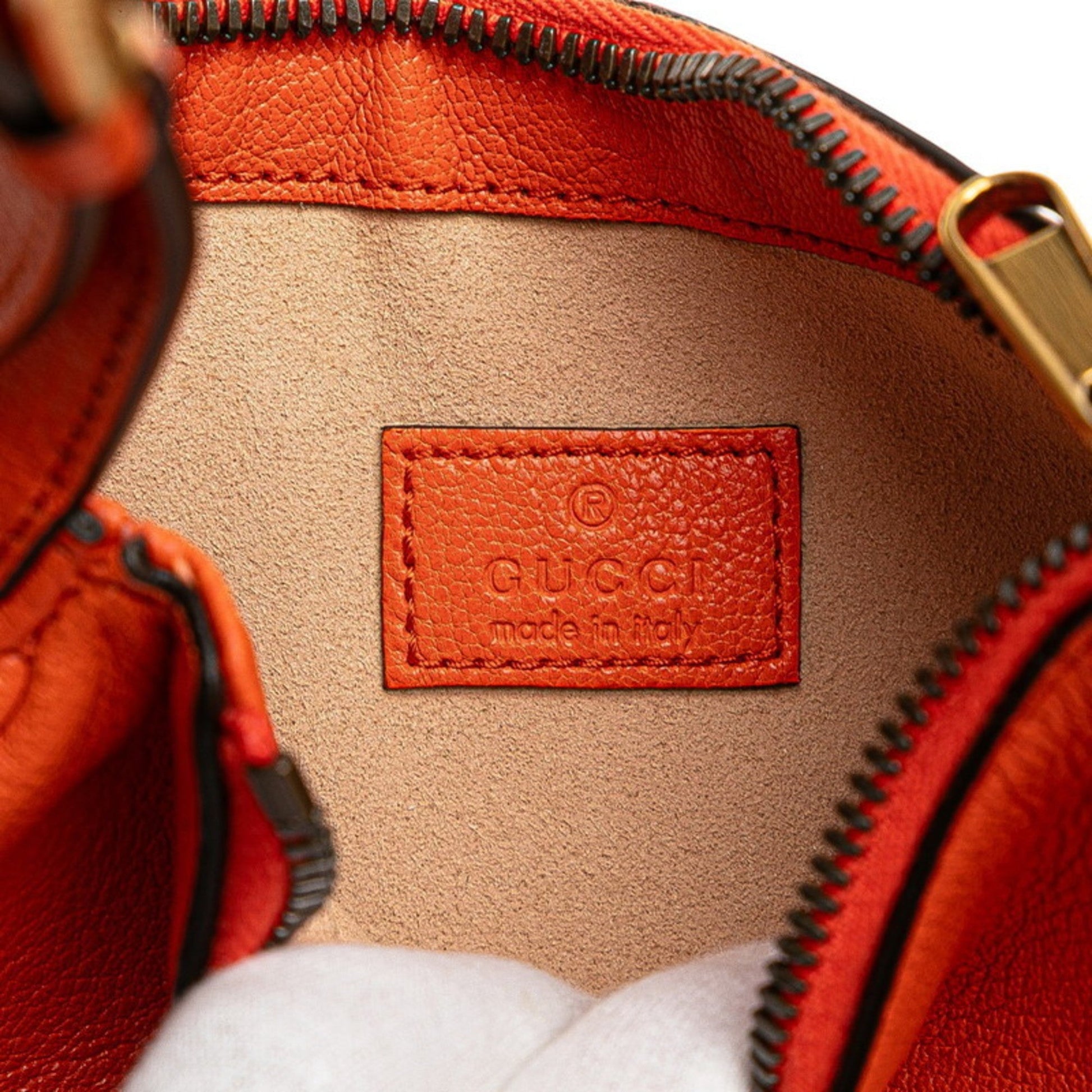 Gucci Gg Marmont Orange Leather Handbag Shoulder Bag