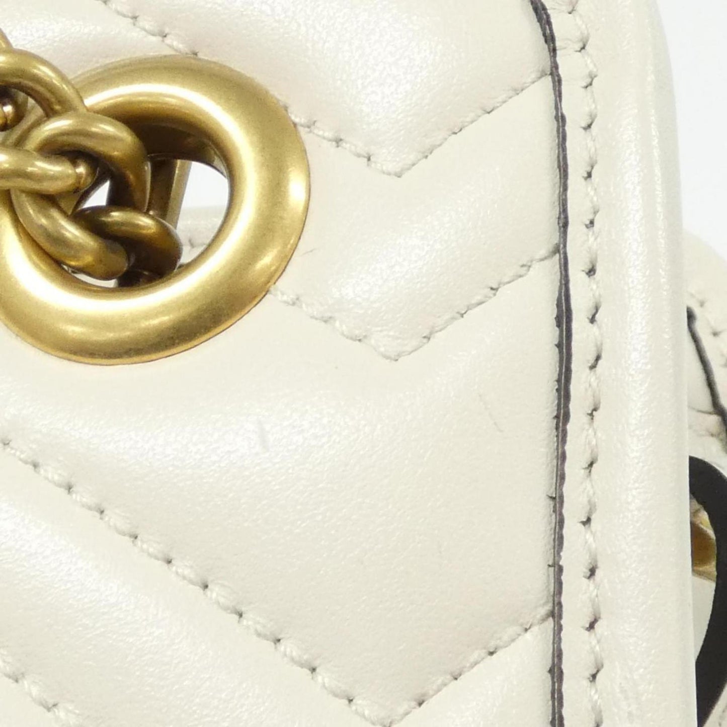 Gucci White Leather Handbag