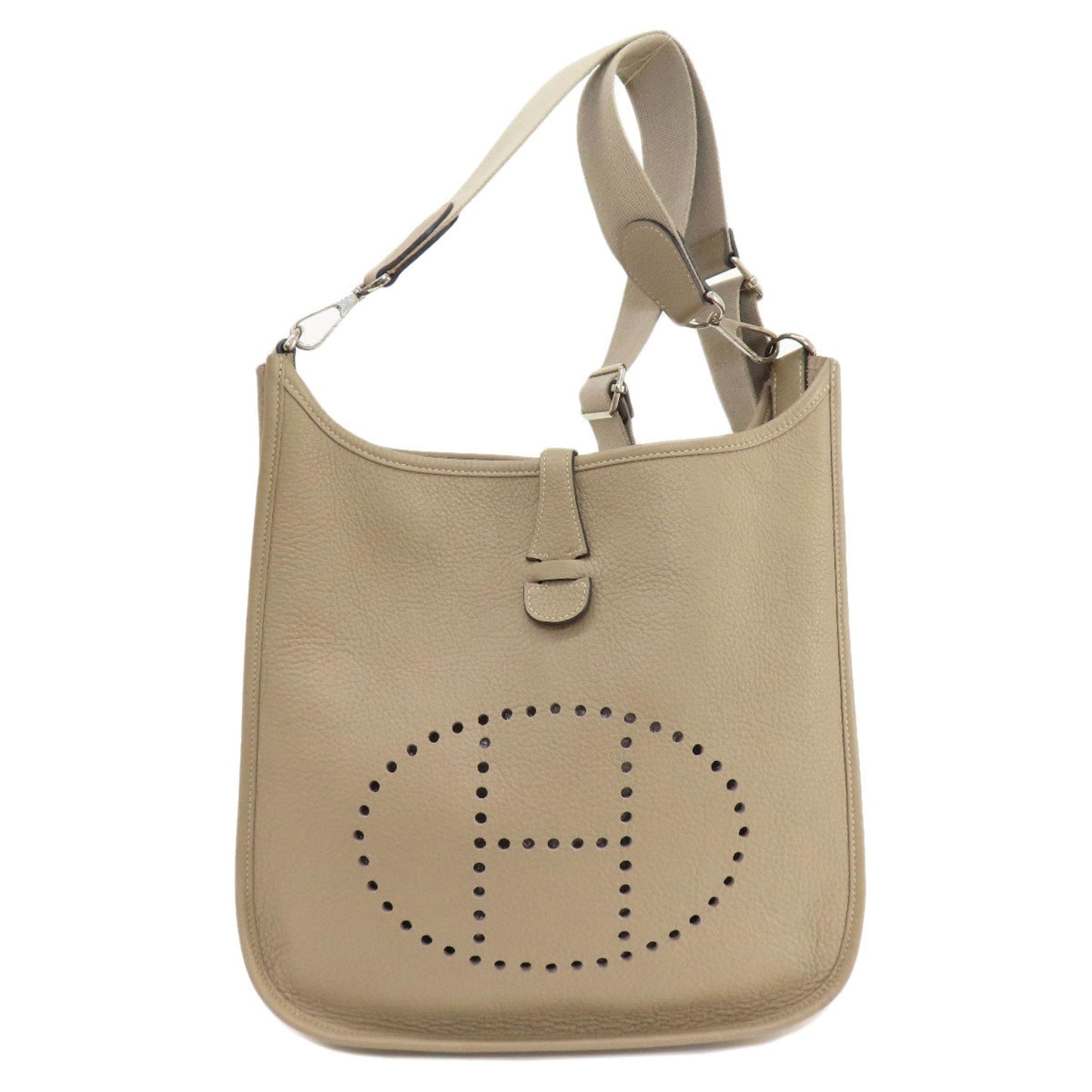 Hermes Gris Tourterelle Shoulder Bag Leather