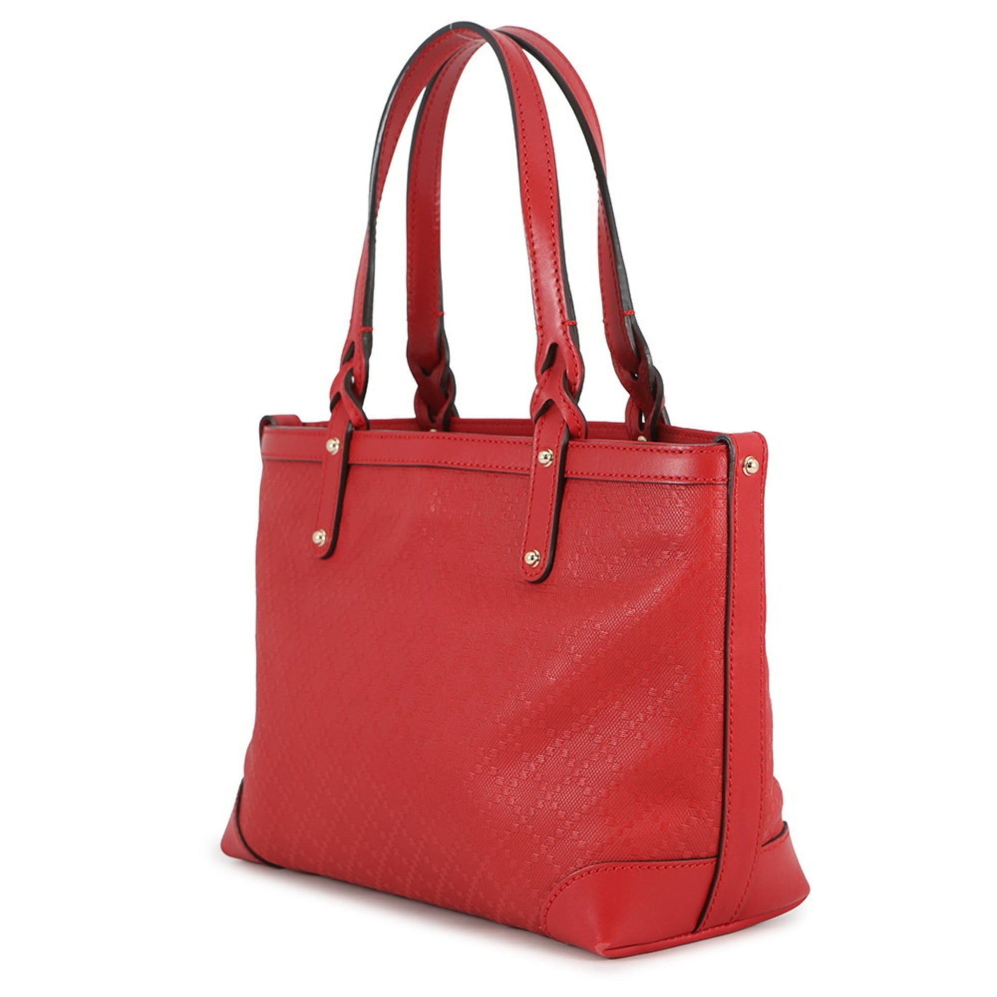 Gucci Red Color Leather Pouch Tote Bag