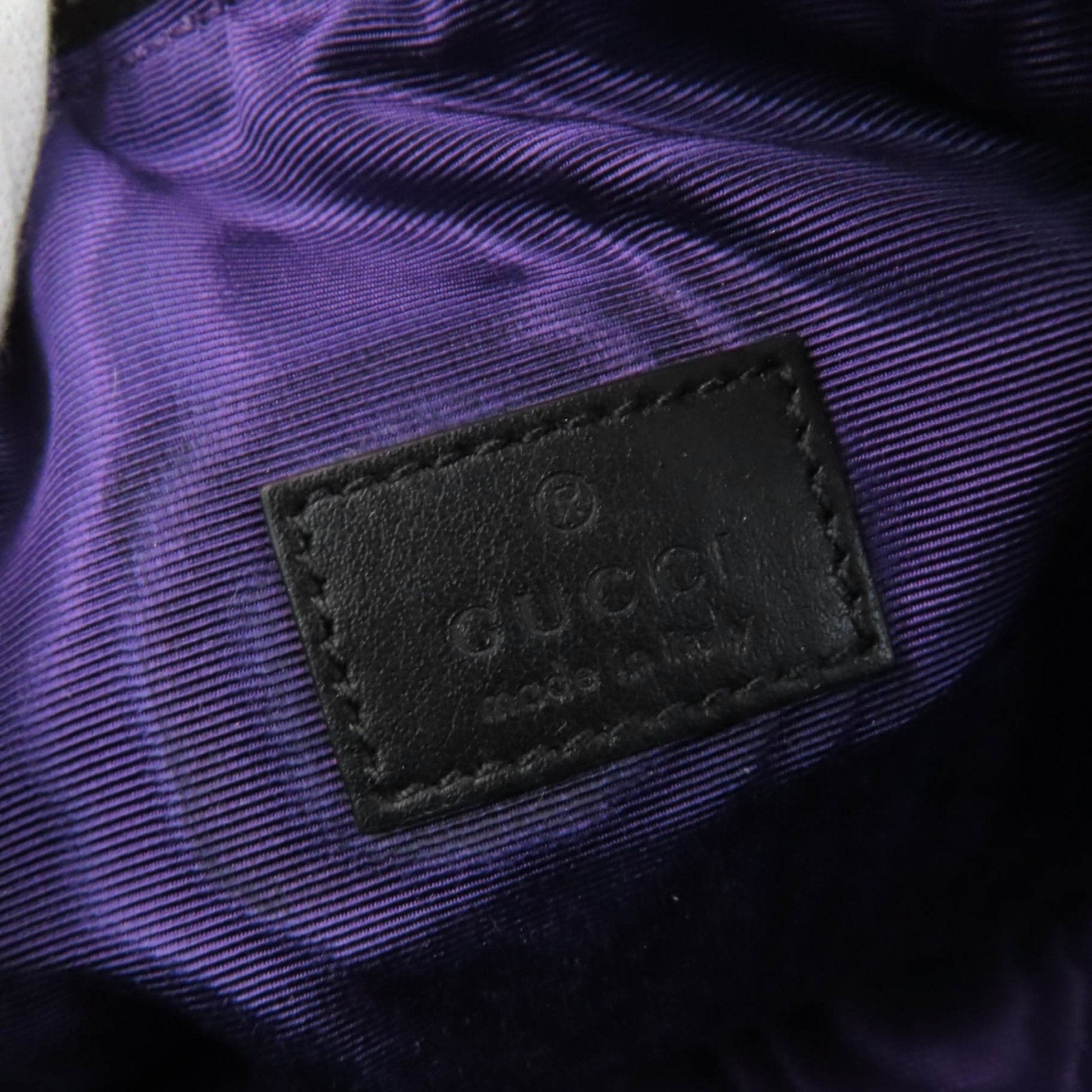 Gucci Black Purple Nylon Pouch