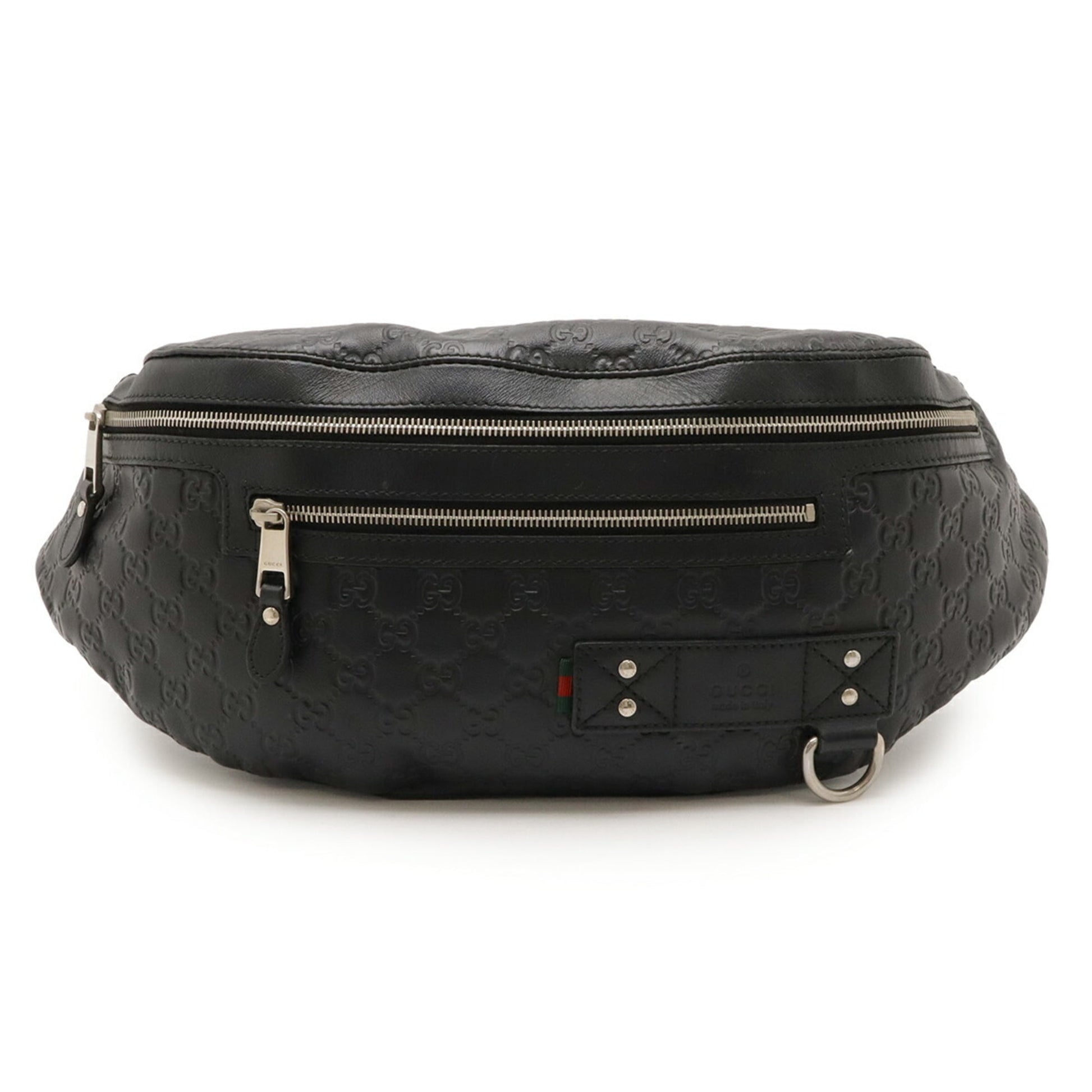 Gucci Black Rubber Leather Fanny Pack