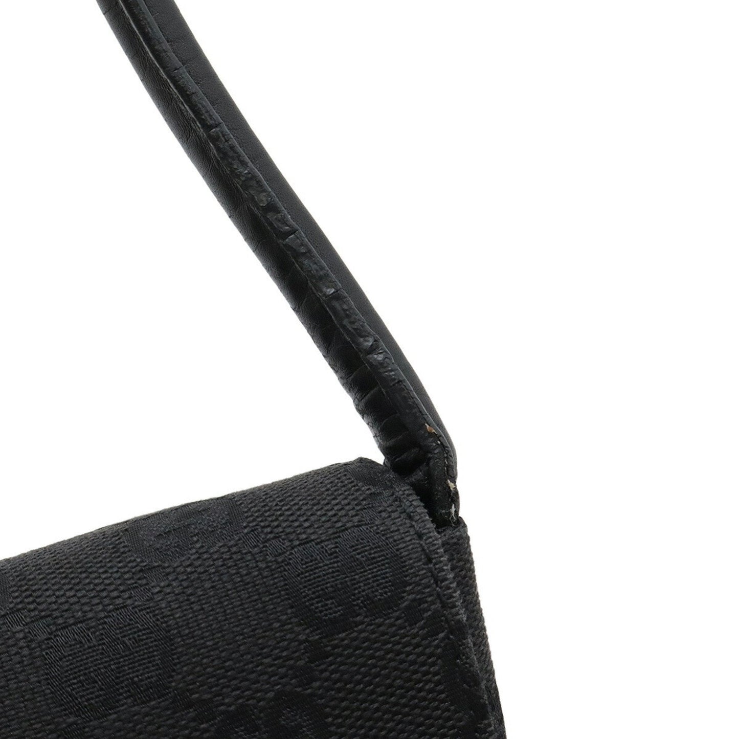 Gucci Gg Canvas Black Gg Canvas Leather Pouch Shoulder Bag