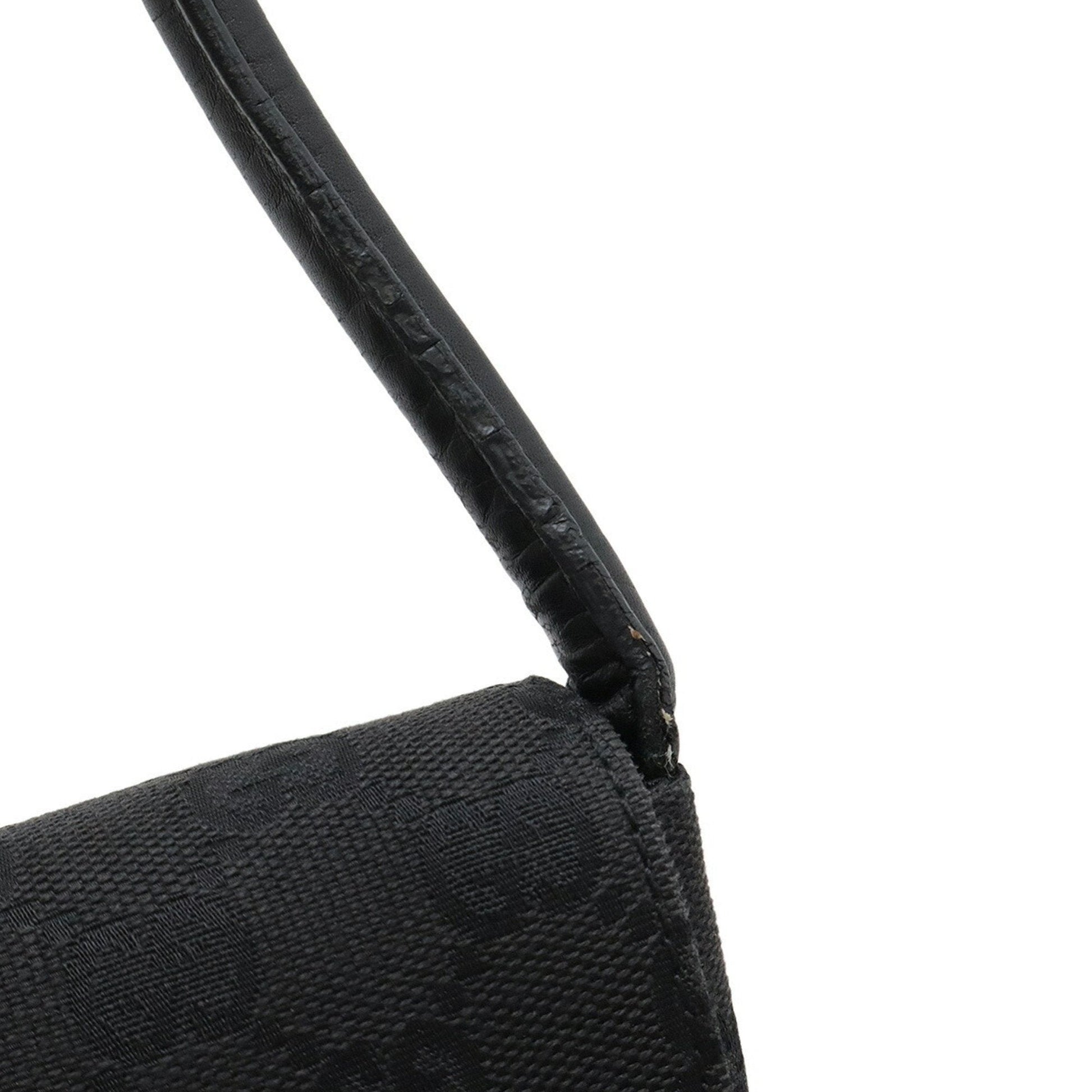 Gucci Gg Canvas Black Gg Canvas Leather Pouch Shoulder Bag