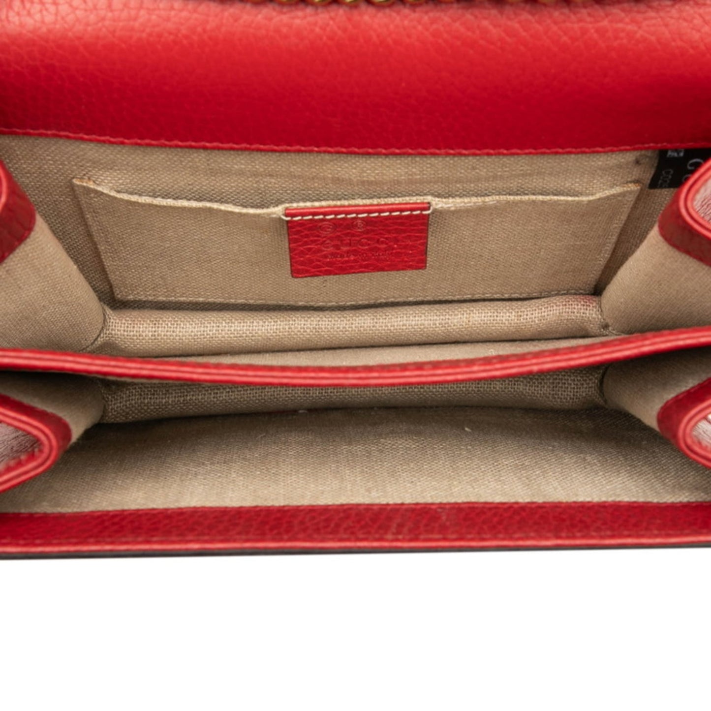 Gucci Red Color Leather Shoulder Bag