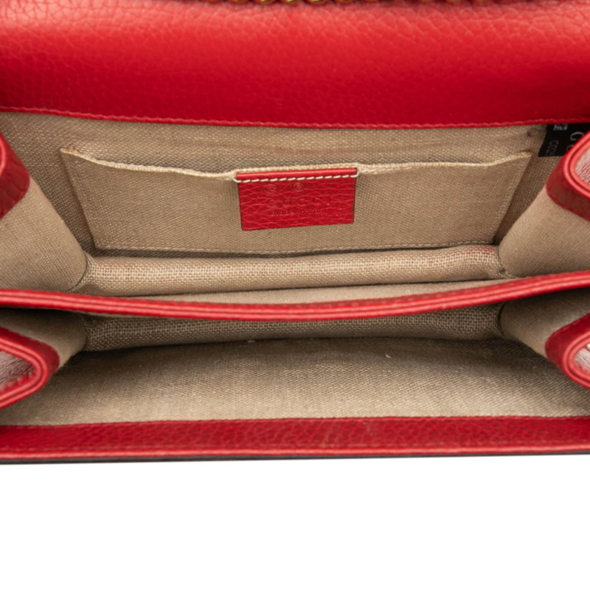 Gucci Red Color Leather Shoulder Bag
