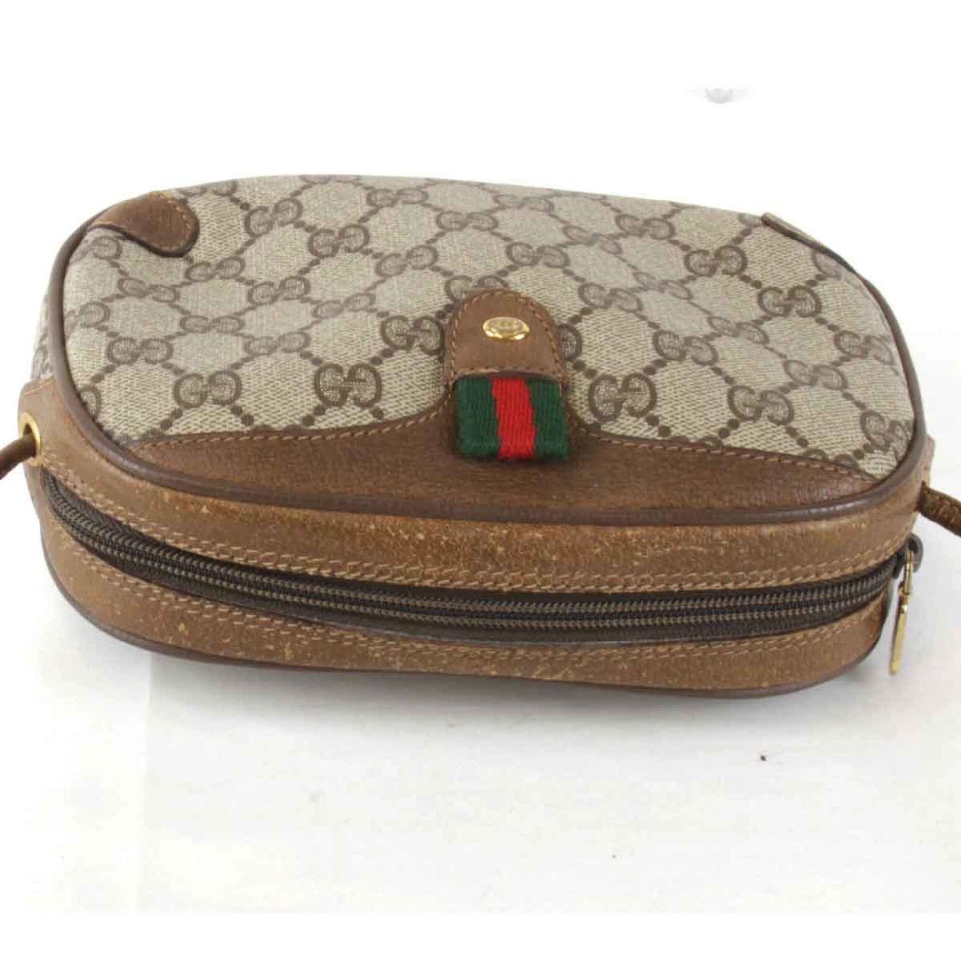 Gucci Brown Gg Supreme Shoulder Bag