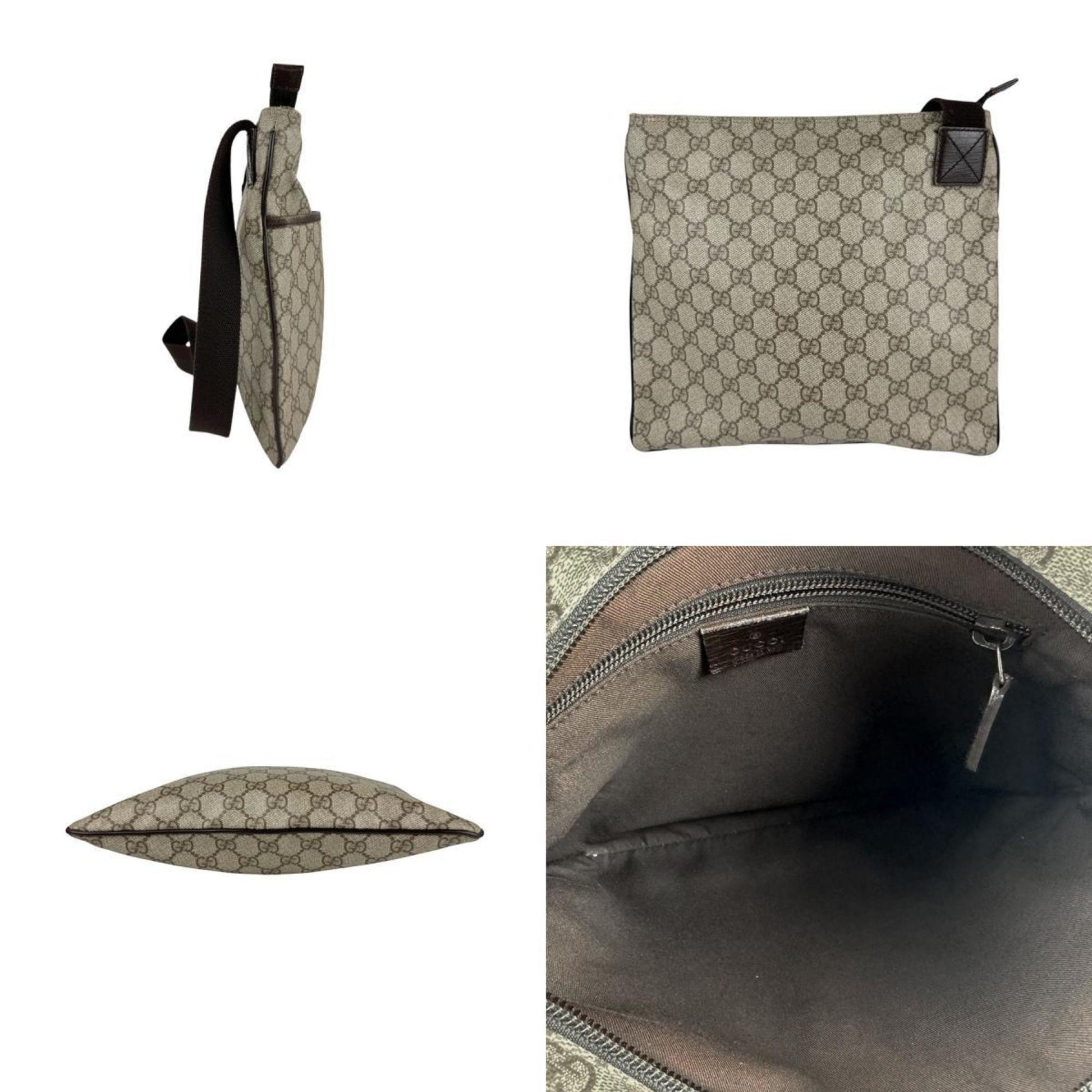 Gucci Brown Gg Supreme Shoulder Bag