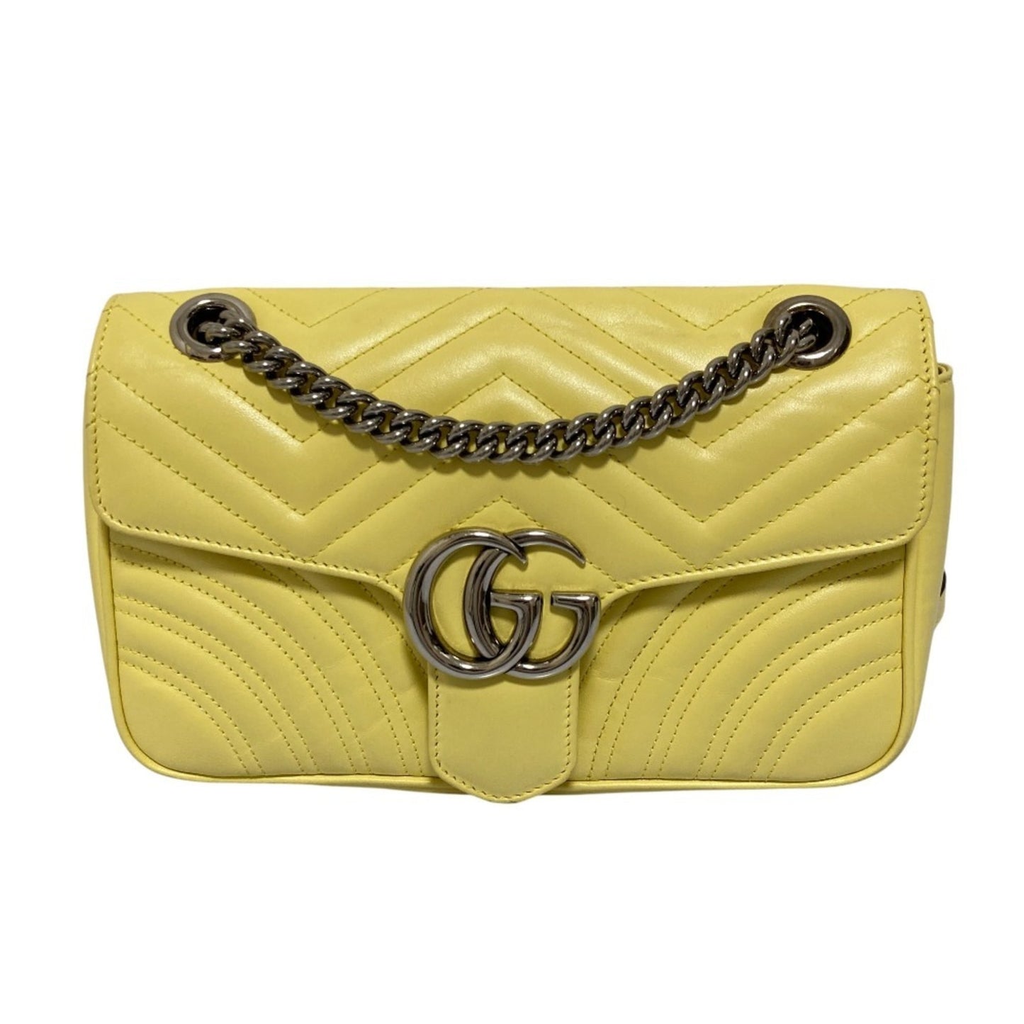 Gucci Yellow Quilting Leather Shoulder Bag