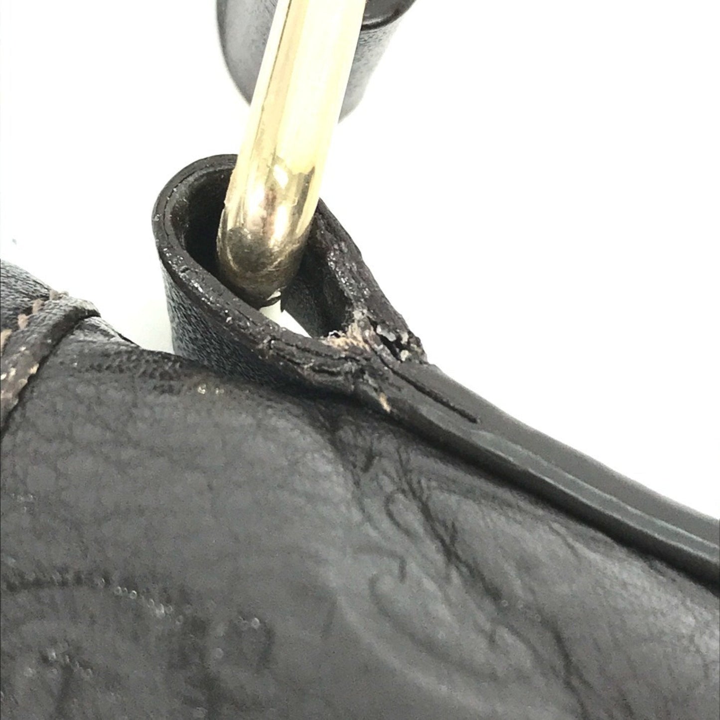 Gucci Dark Brown Leather Pochette Shoulder Bag