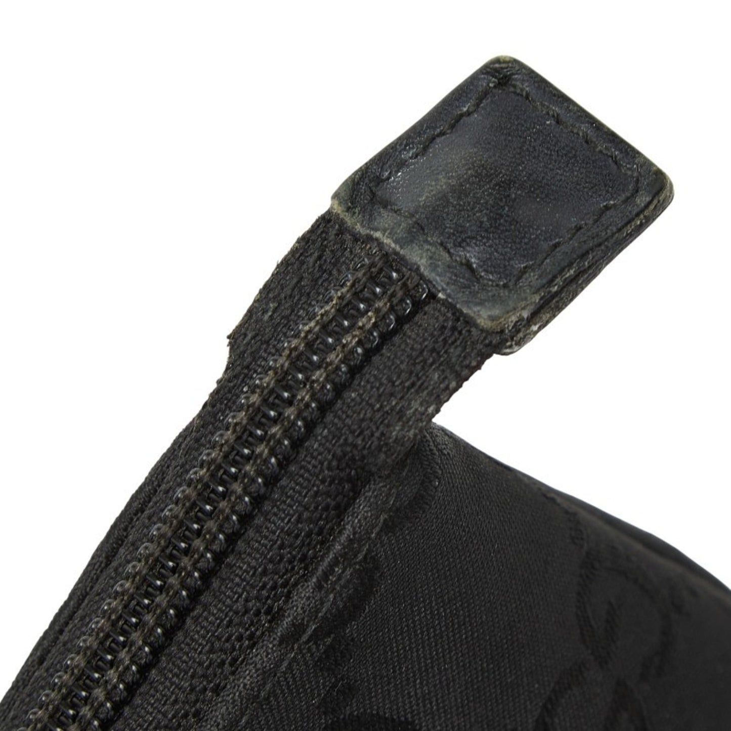 Gucci Black Nylon Leather Pouch