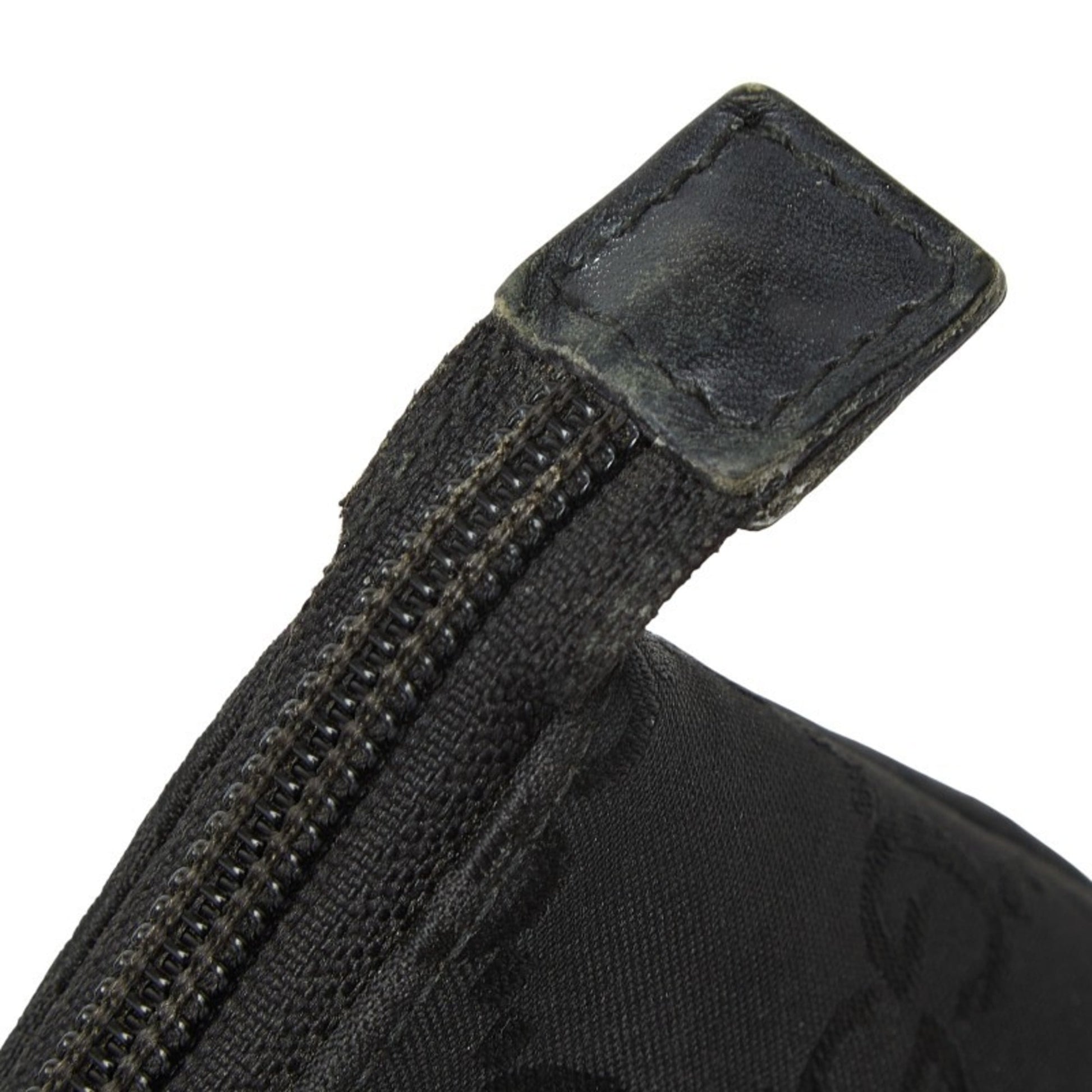 Gucci Black Nylon Leather Pouch