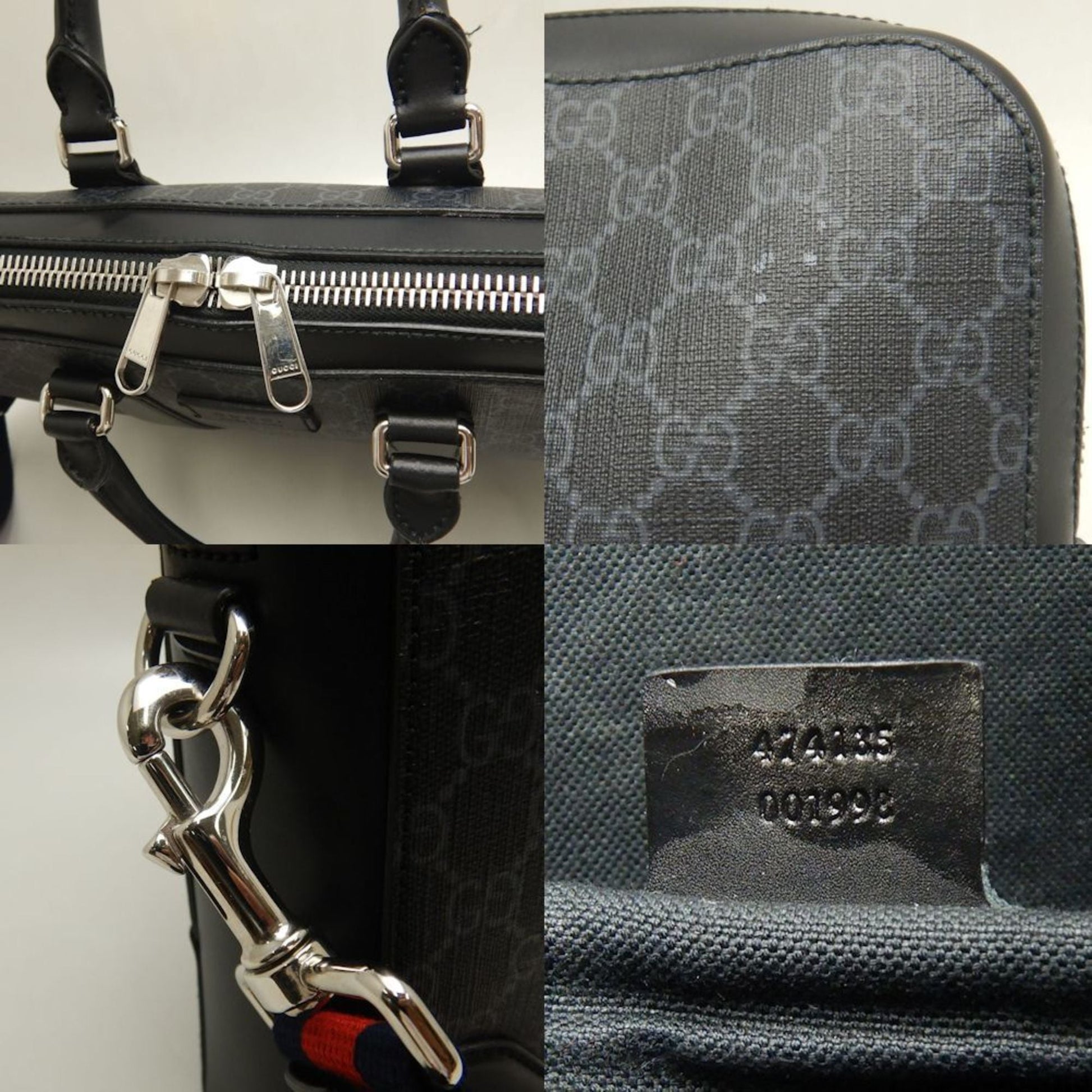 Gucci Black Gg Supreme Canvas Briefcase