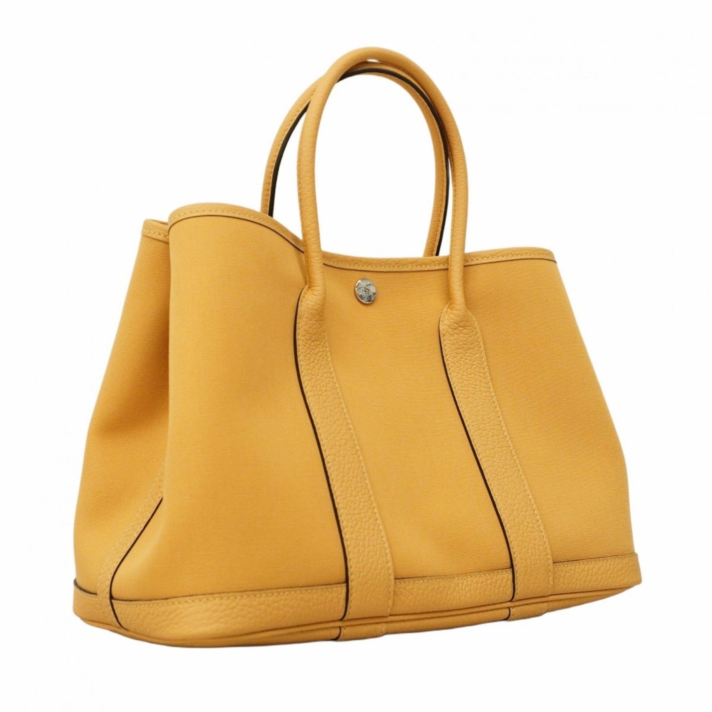 Hermes Toile Officier Tote Bag Silver