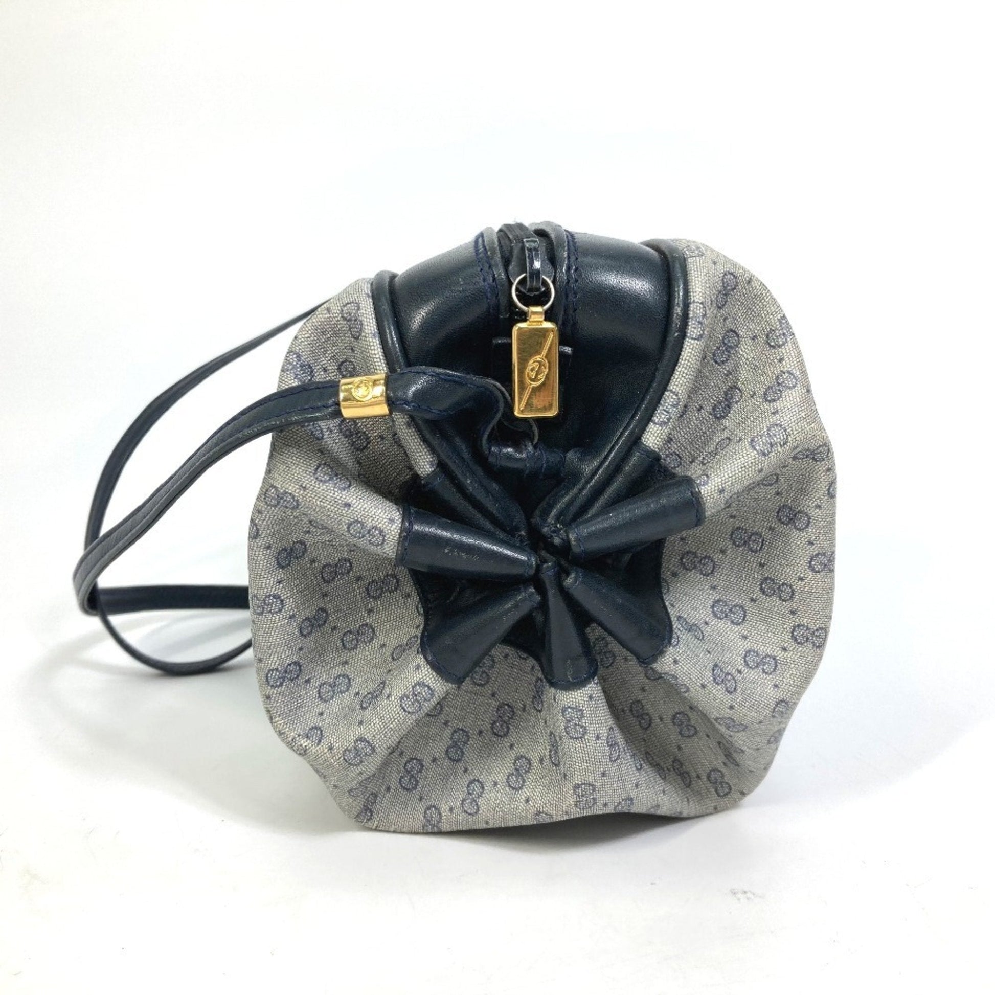Gucci Navy Pvc Leather Pochette Shoulder Bag
