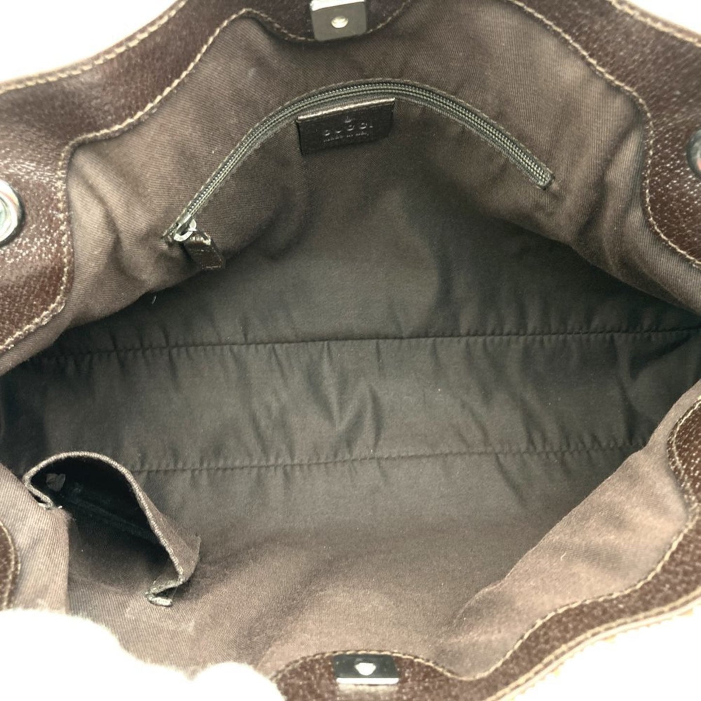 Gucci Gg Canvas Beige Gg Canvas Leather Shoulder Bag Tote Bag