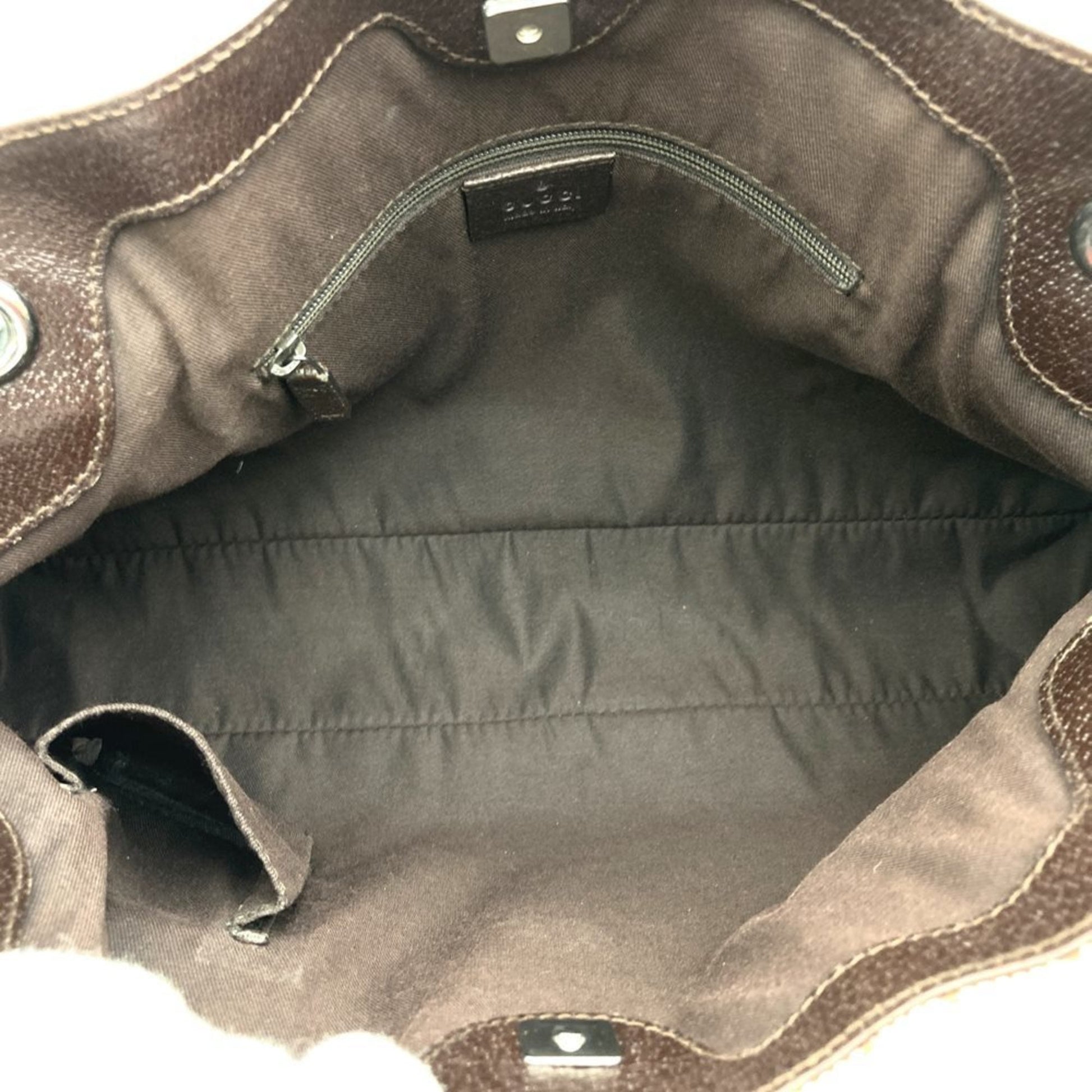 Gucci Gg Canvas Beige Gg Canvas Leather Shoulder Bag Tote Bag