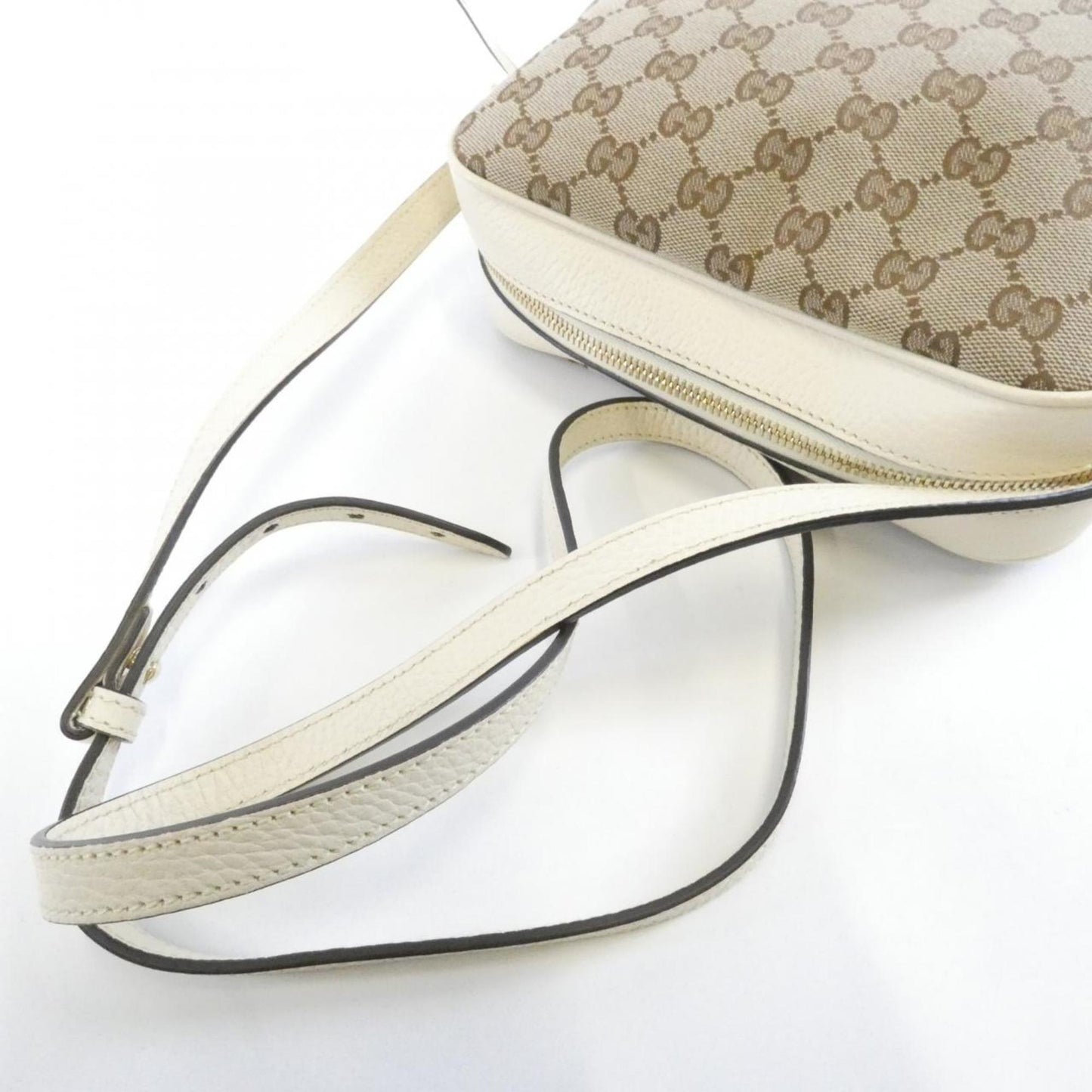 Gucci Beige Ivory Gg Canvas Shoulder Bag