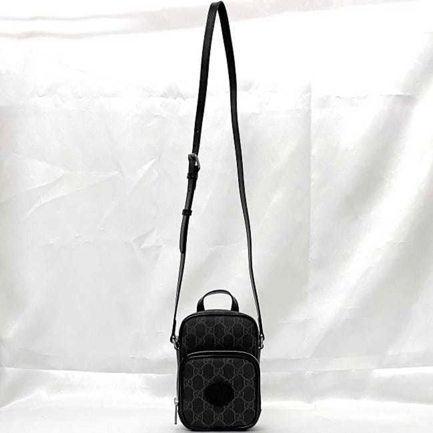 Gucci Black Pvc Leather Pochette Shoulder Bag