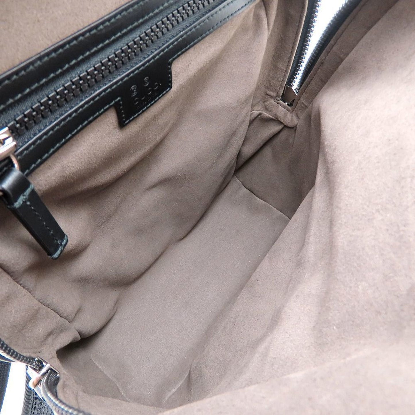 Gucci Beige Black Gg Supreme Leather Backpack