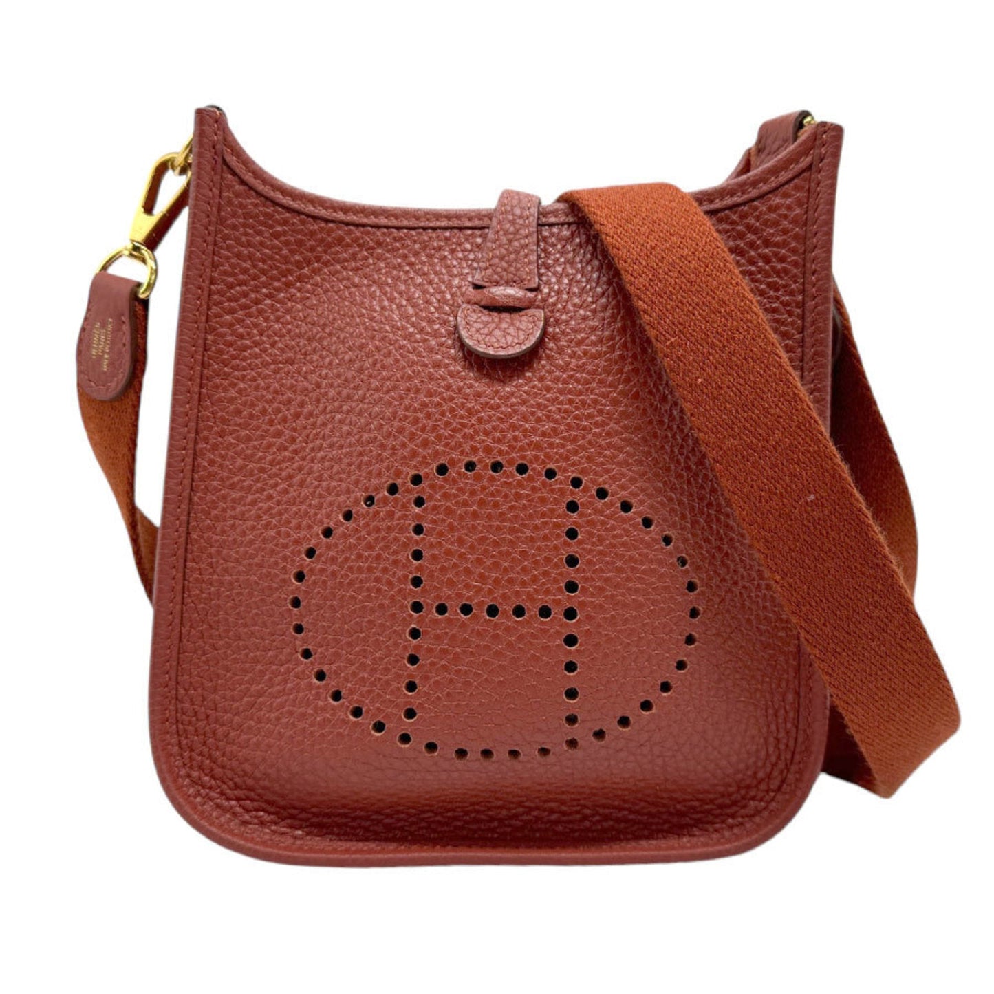 Hermes Taurillon Clemence Shoulder Bag Leather Gold Shoulder Bag 8