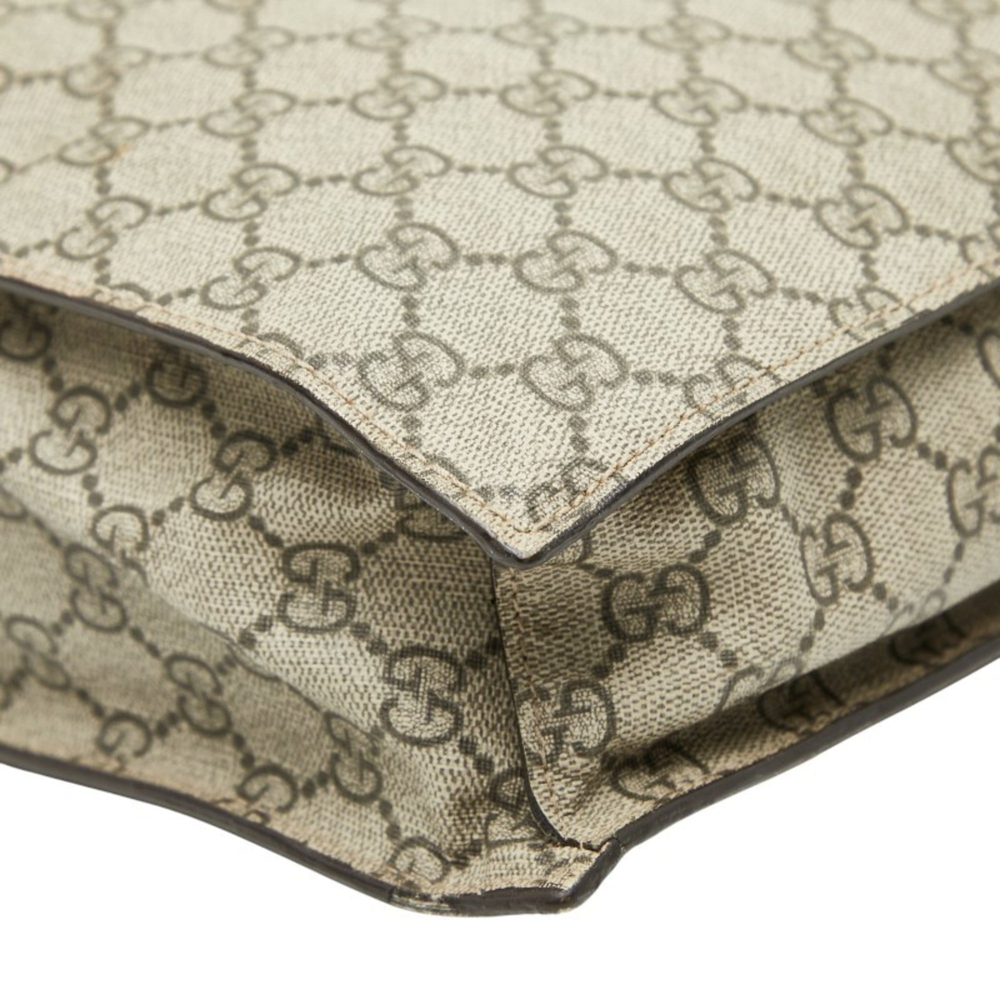 Gucci Beige Multi-Color Pvc Leather Shoulder Bag Tote Bag