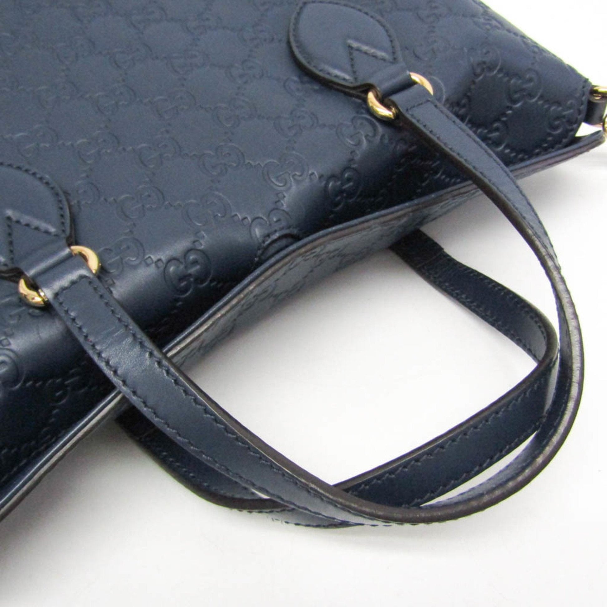 Gucci Guccissima Blue Leather Handbag Shoulder Bag