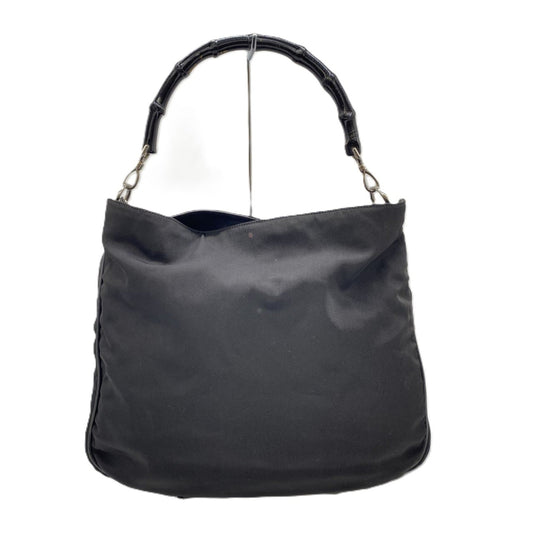 Gucci Bamboo Black Nylon Handbag Shoulder Bag