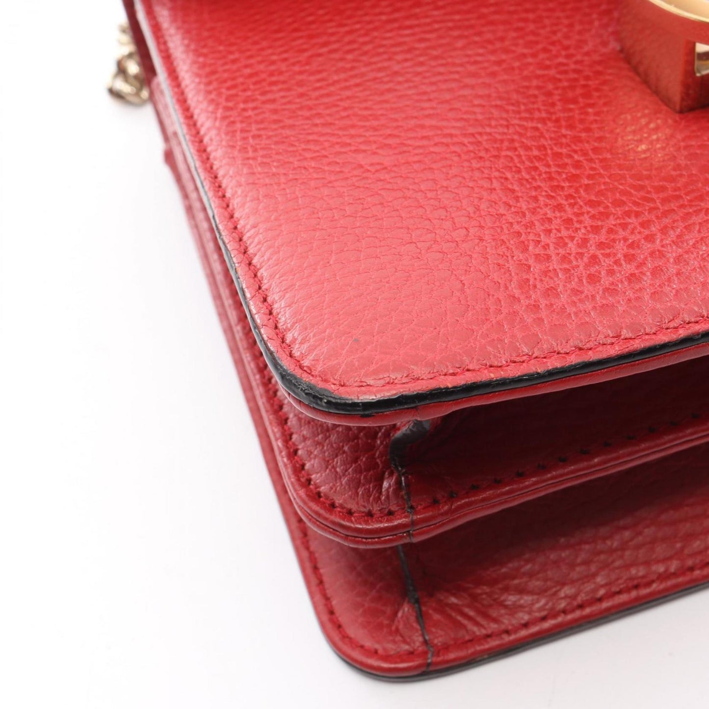 Gucci Red Color Leather Shoulder Bag