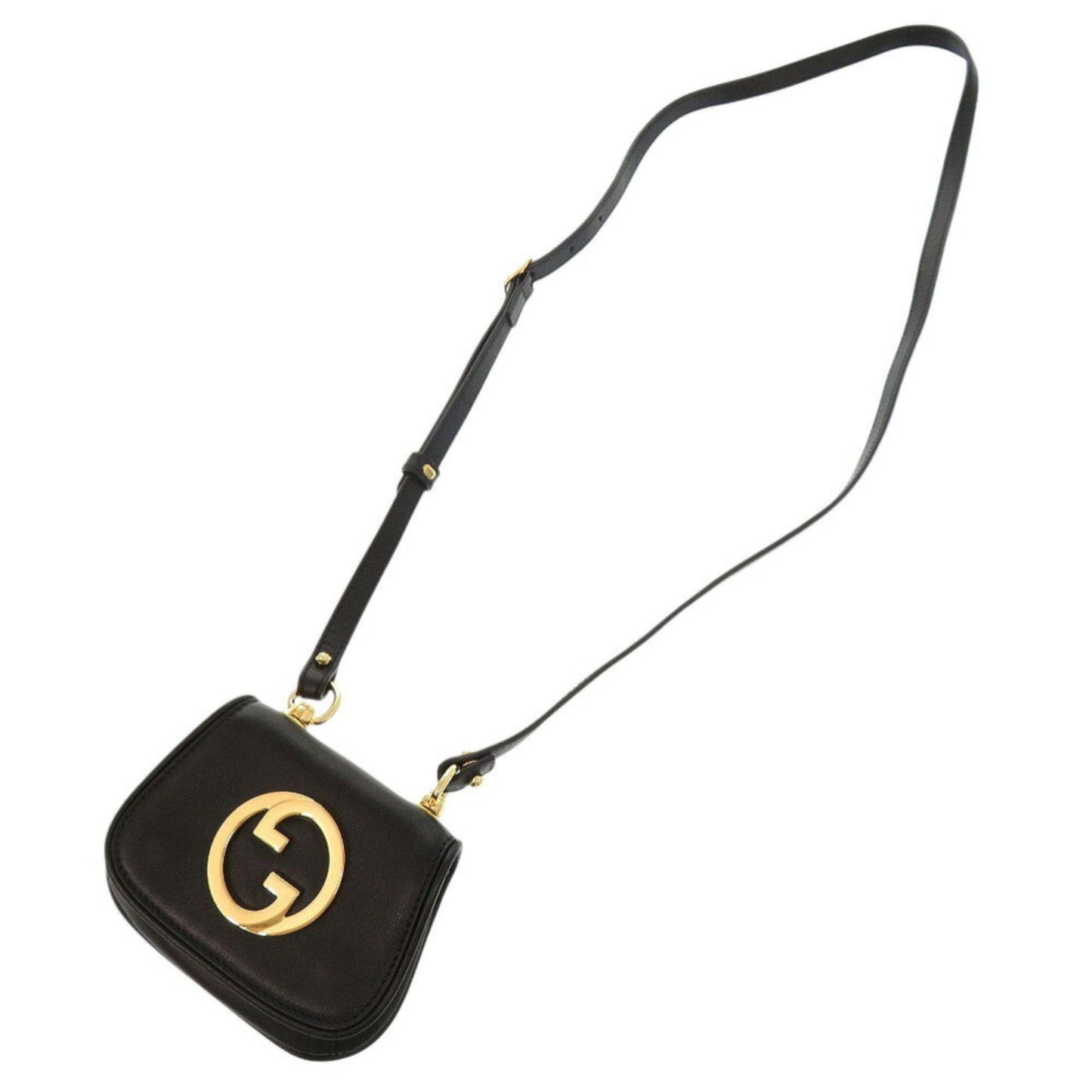 Gucci Black Leather Pouch Shoulder Bag
