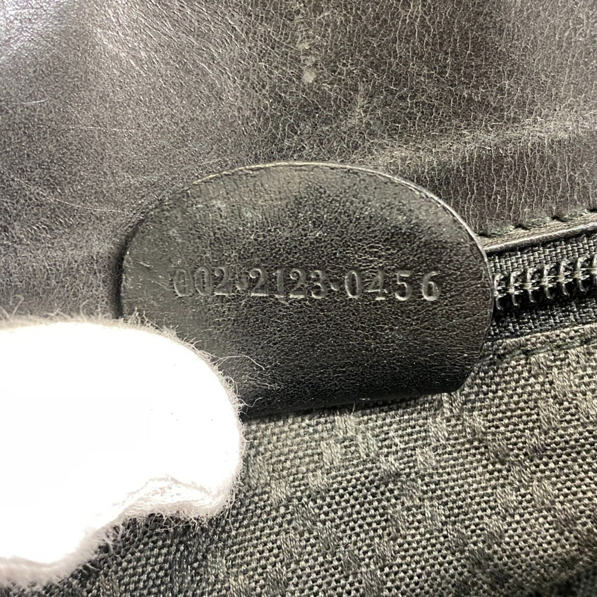 Gucci Black Nylon Leather Shoulder Bag Tote Bag
