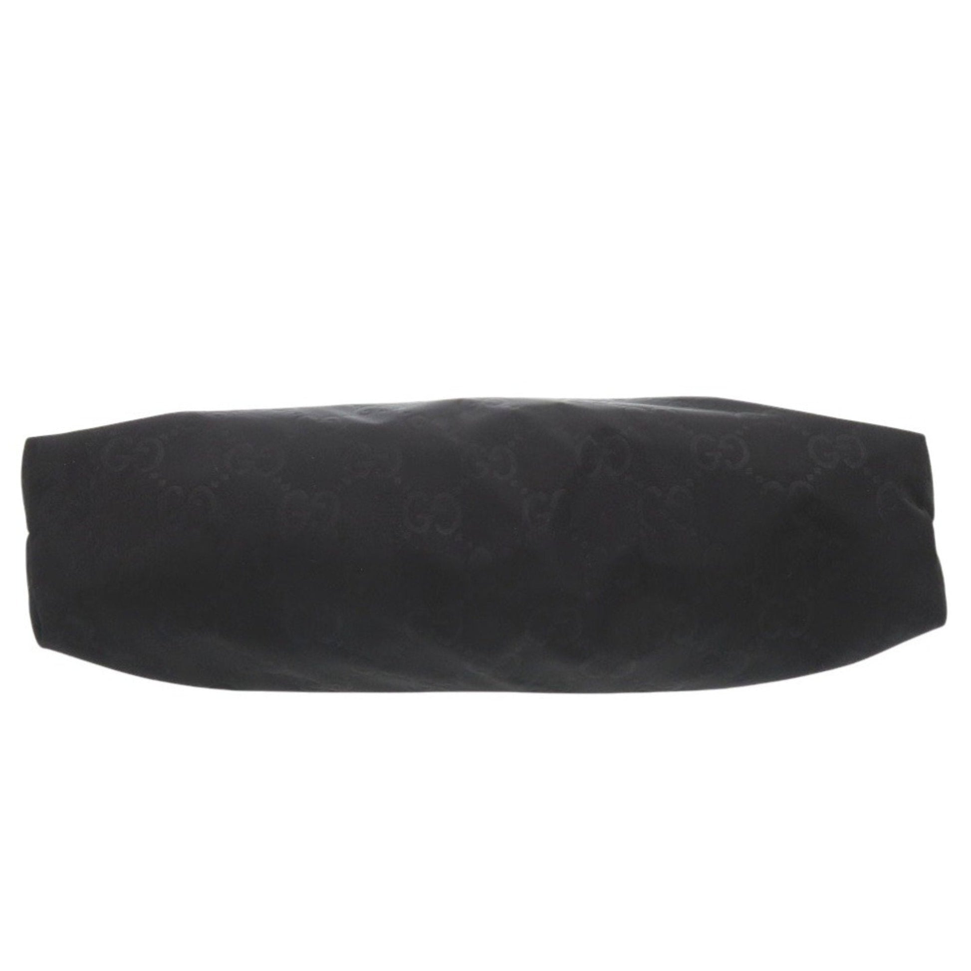 Gucci Black Leather Nylon Shoulder Bag