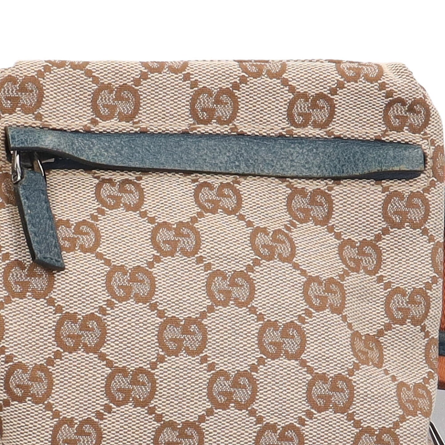 Gucci Beige Gg Canvas Leather Fanny Pack