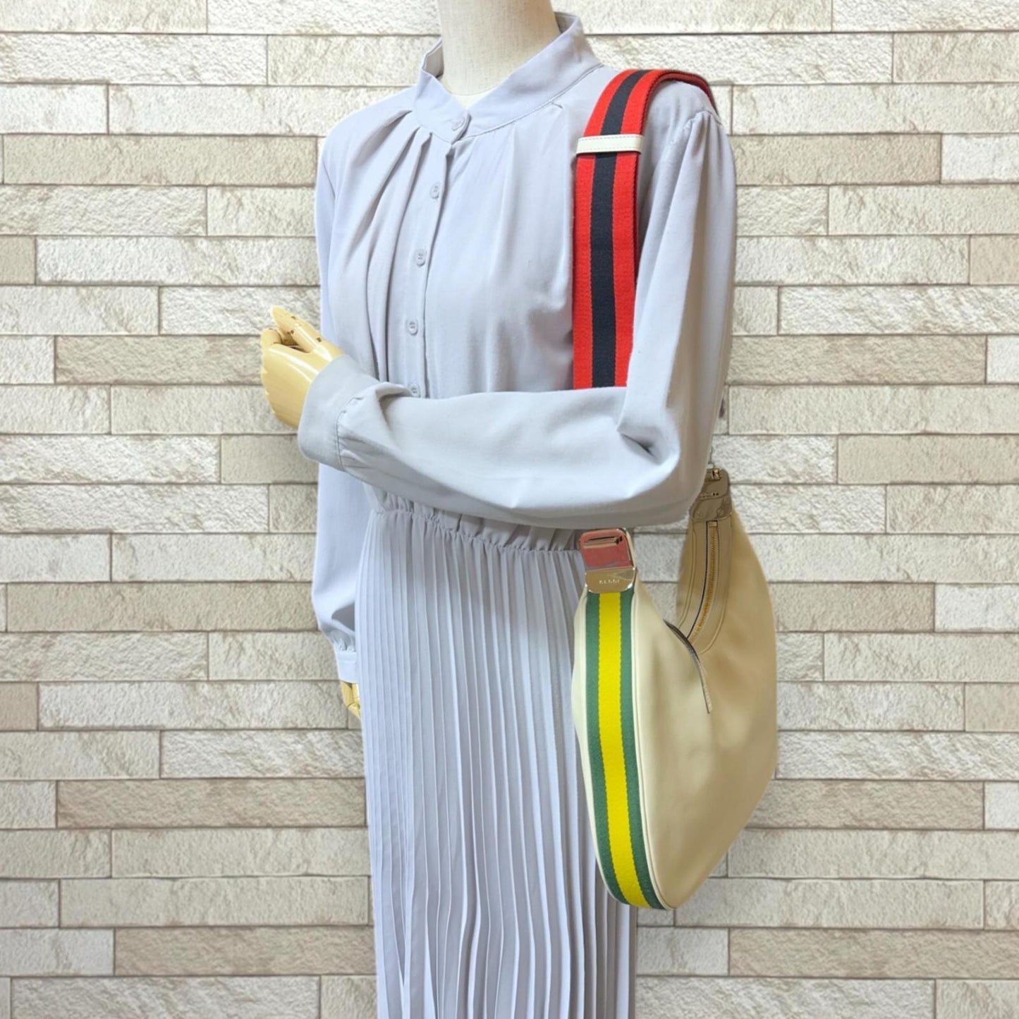 Gucci White Leather Shoulder Bag
