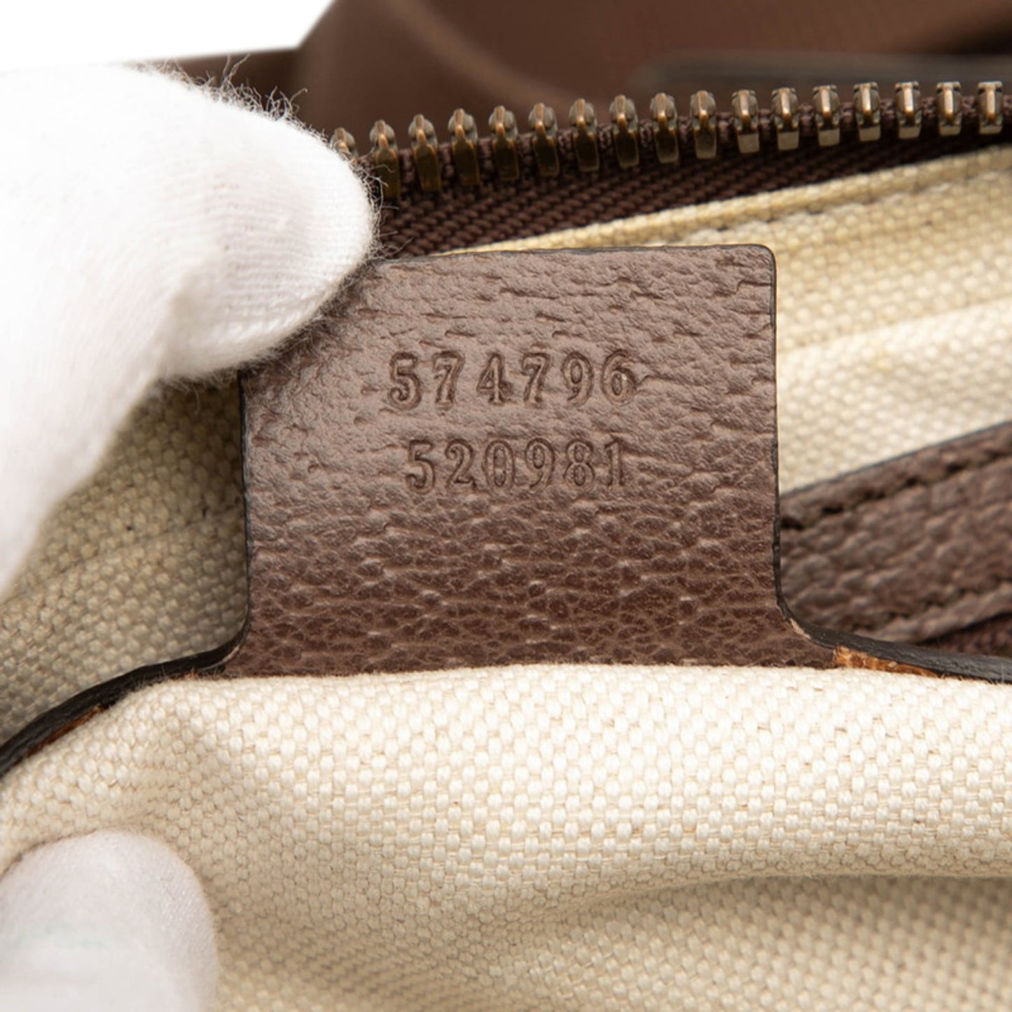 Gucci Beige Brown Pvc Leather Sling Bag