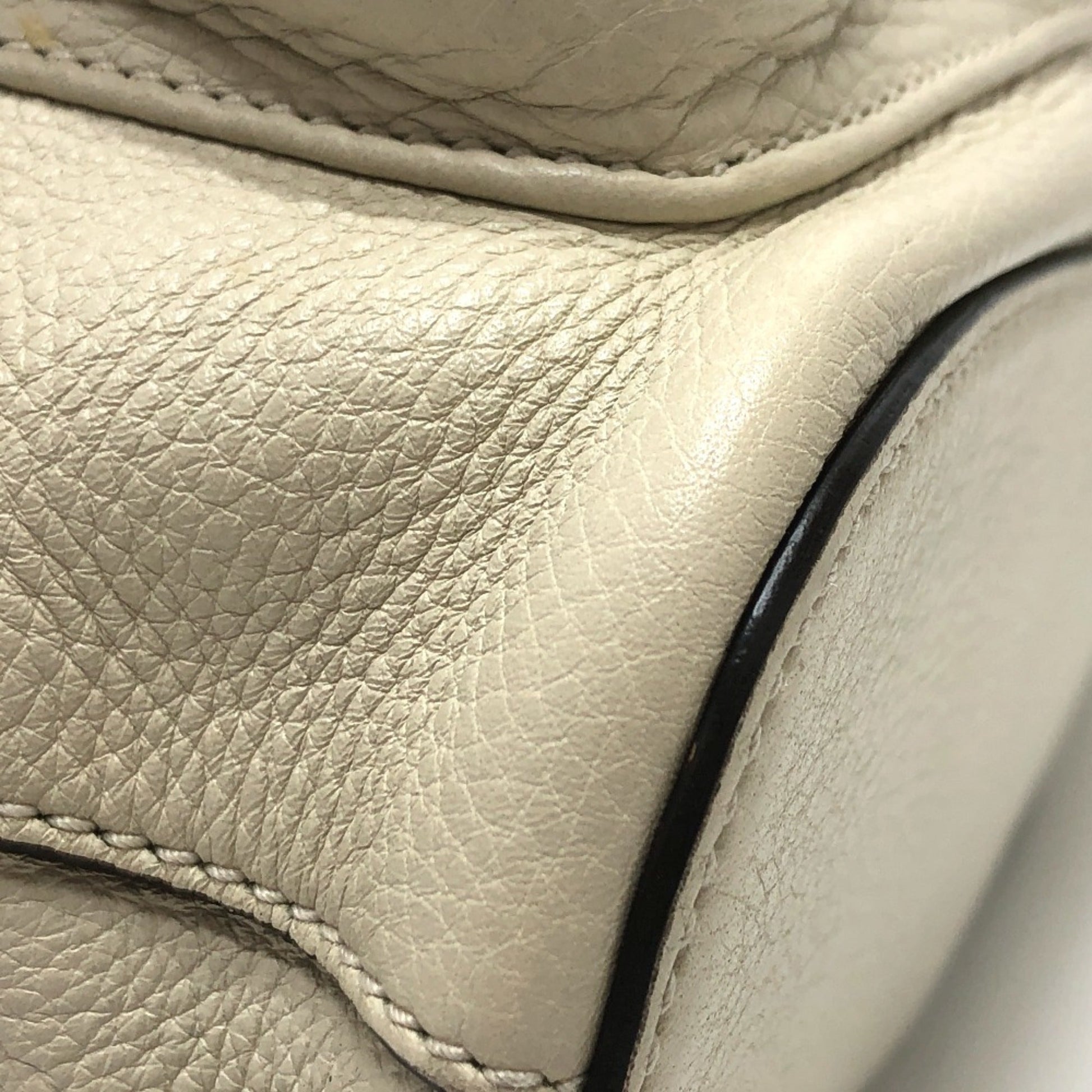 Gucci White Leather Backpack