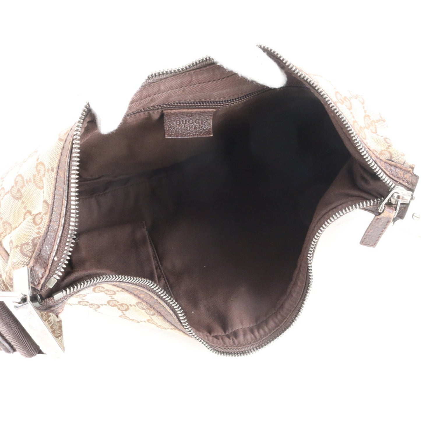 Gucci Gg Canvas Brown Leather Canvas Shoulder Bag