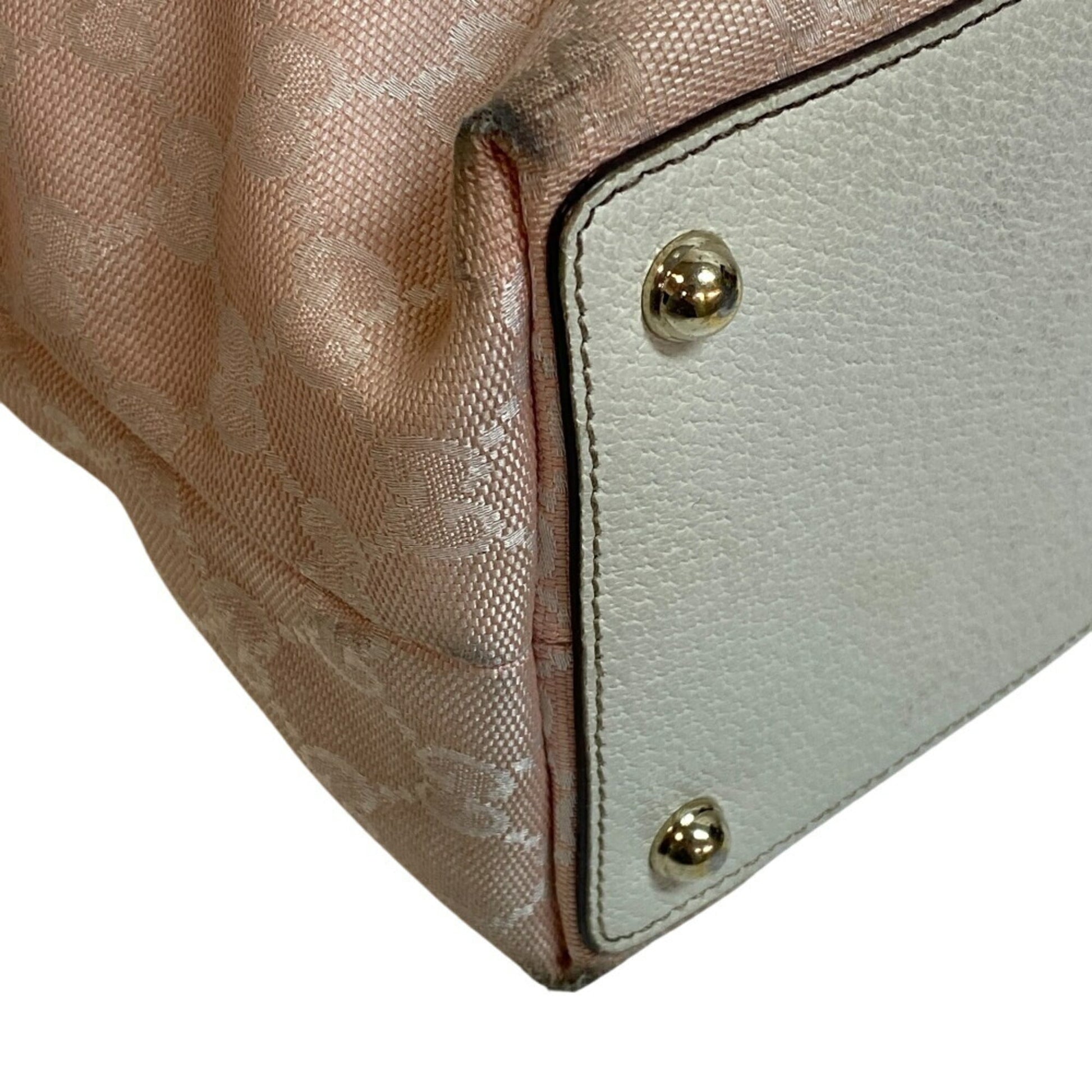 Gucci White Canvas Tote Bag