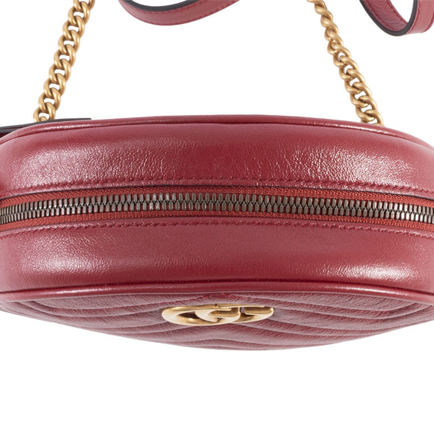 Gucci Red Color Leather Shoulder Bag