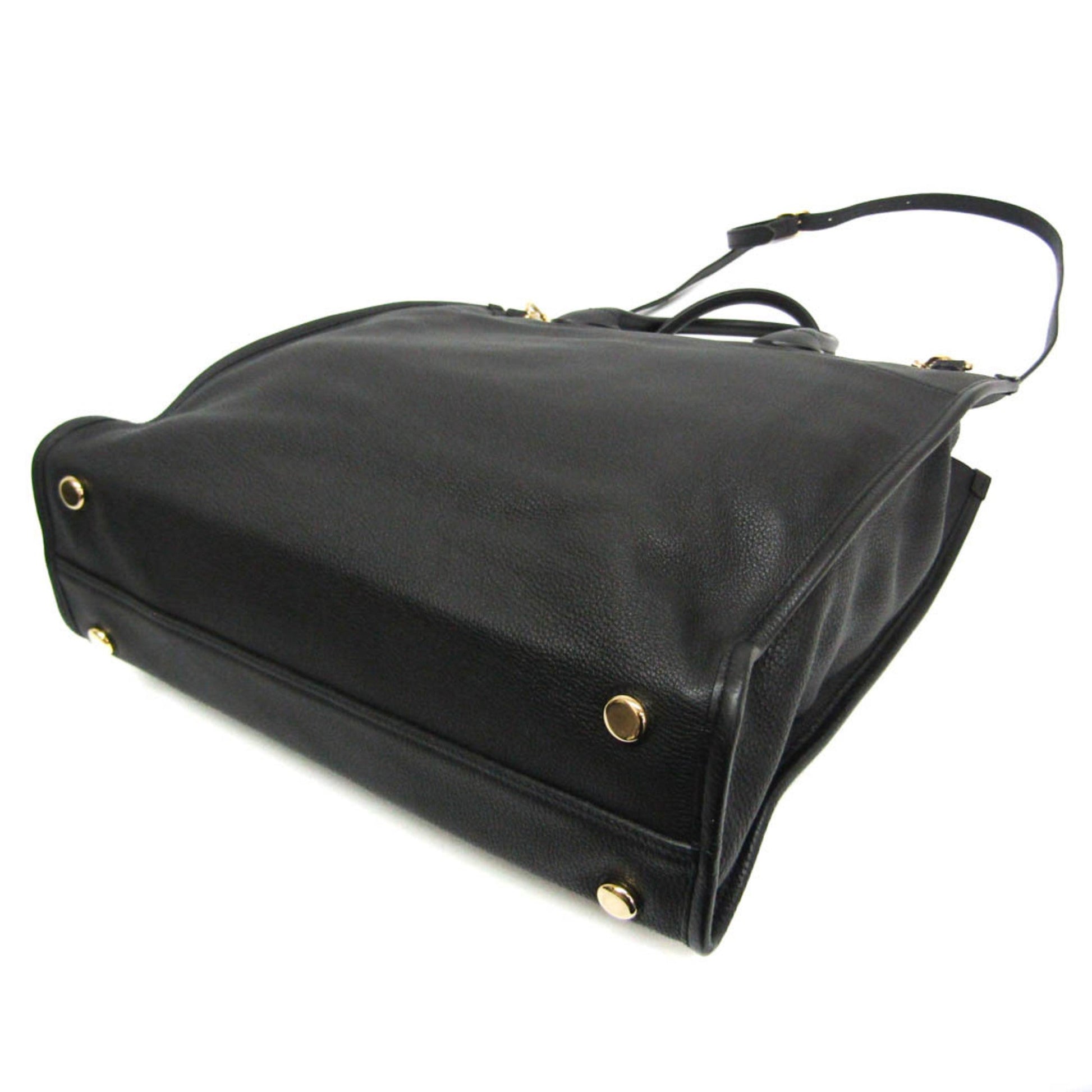 Gucci Black Leather Shoulder Bag Tote Bag
