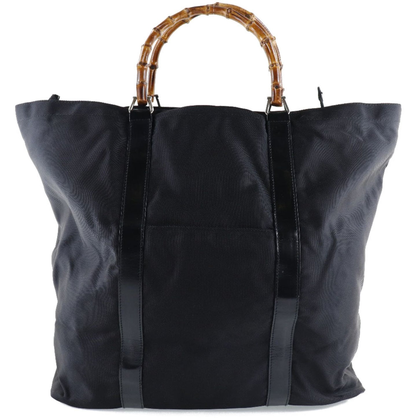 Gucci Black Brown Nylon Canvas Tote Bag