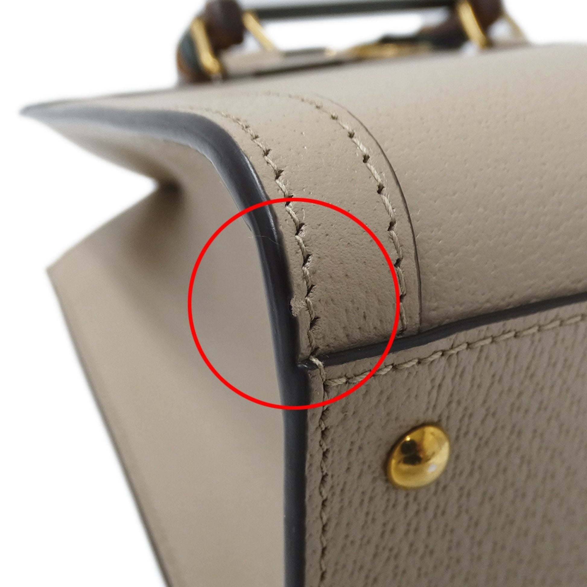 Gucci Beige Leather Handbag Shoulder Bag