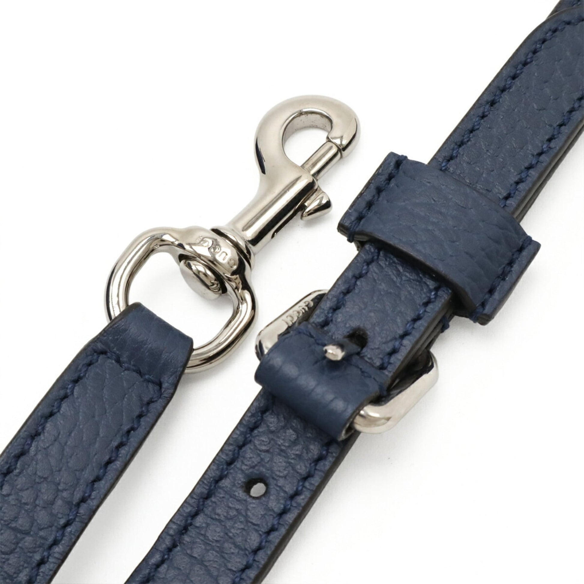 Gucci Blue Nylon Leather Shoulder Bag Tote Bag