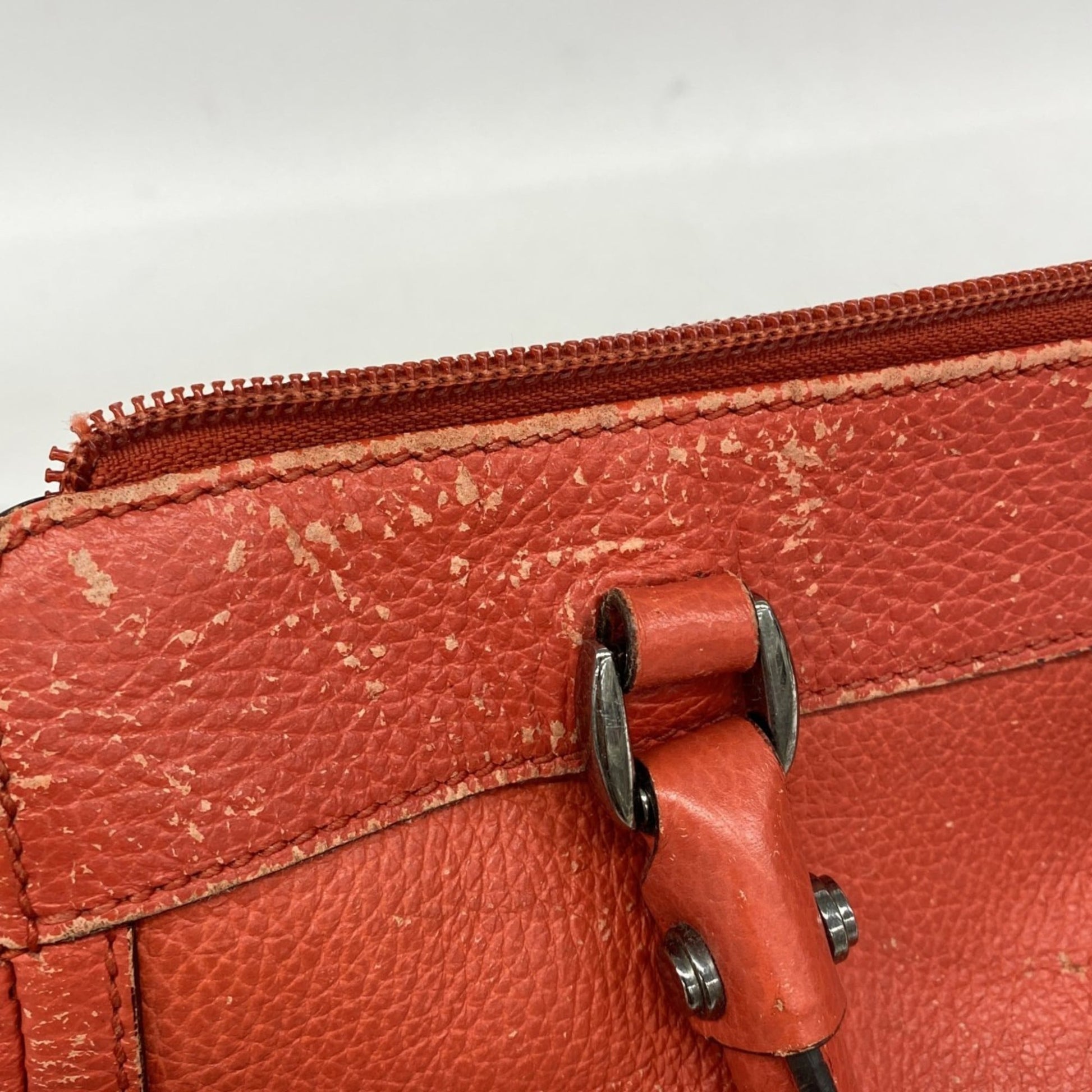 Gucci Red Color Leather Tote Bag