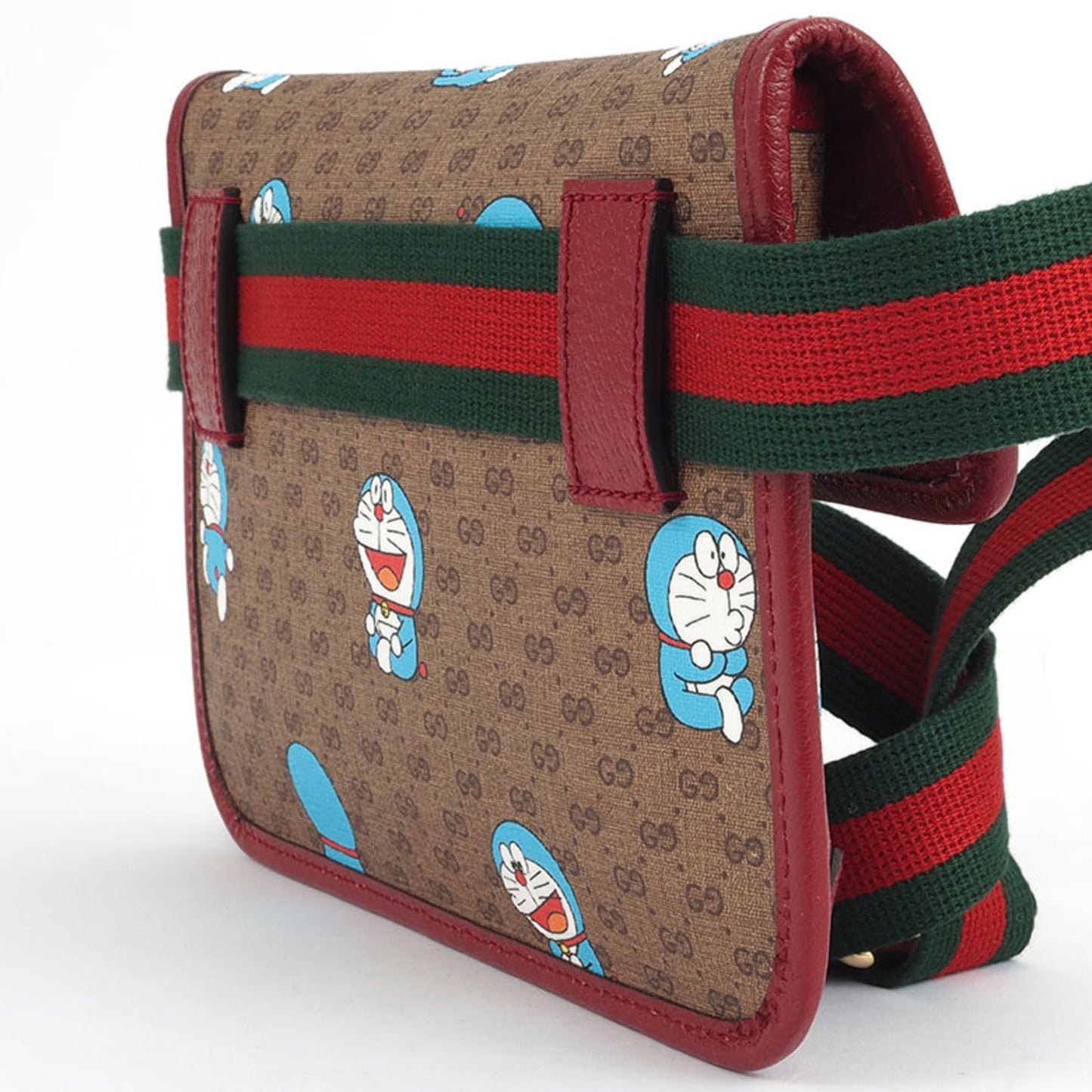 Gucci Beige Bordeaux Pvc Leather Sling Bag