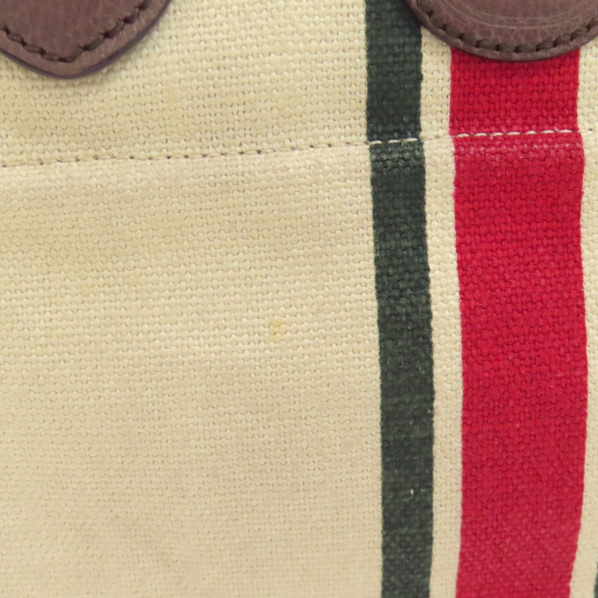 Gucci Beige Brown Canvas Handbag
