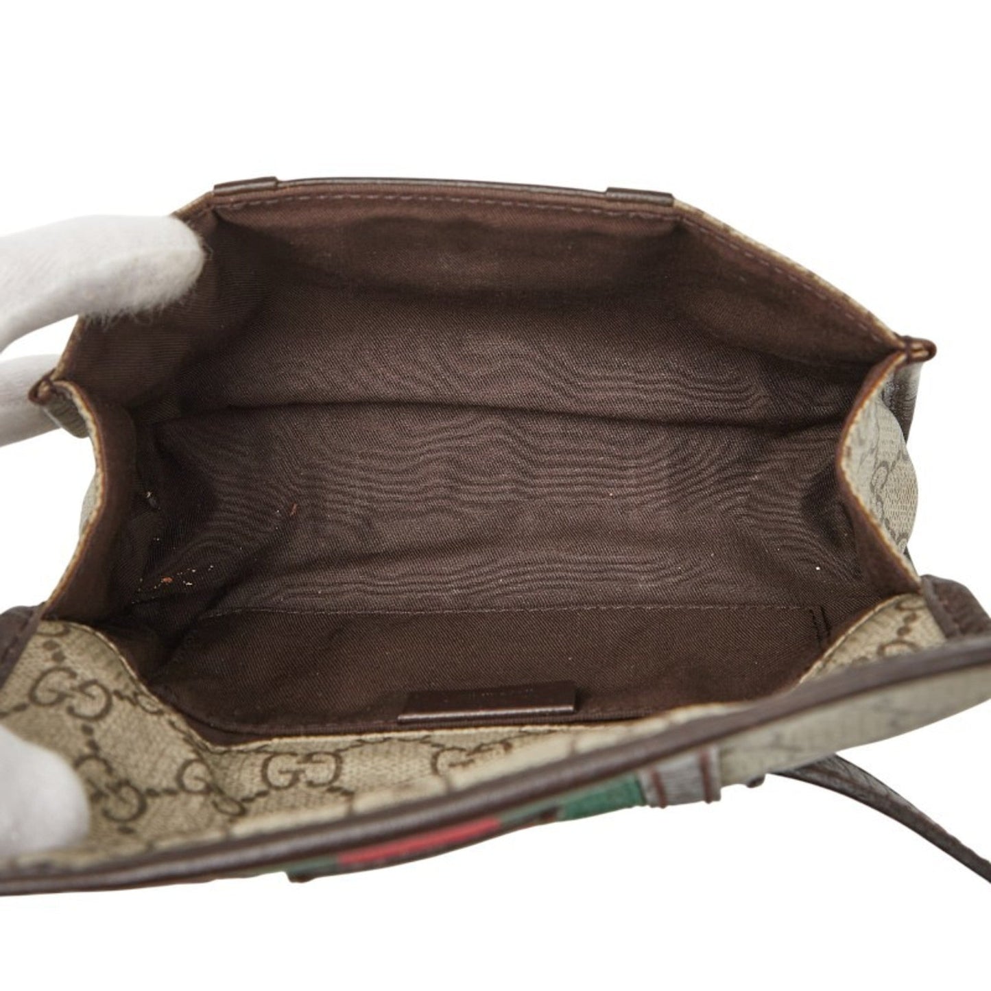 Gucci Sherry Line Beige Multi-Color Pvc Leather Sling Bag