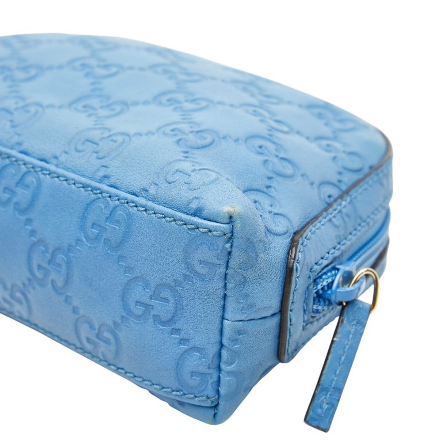 Gucci Blue Leather Pouch